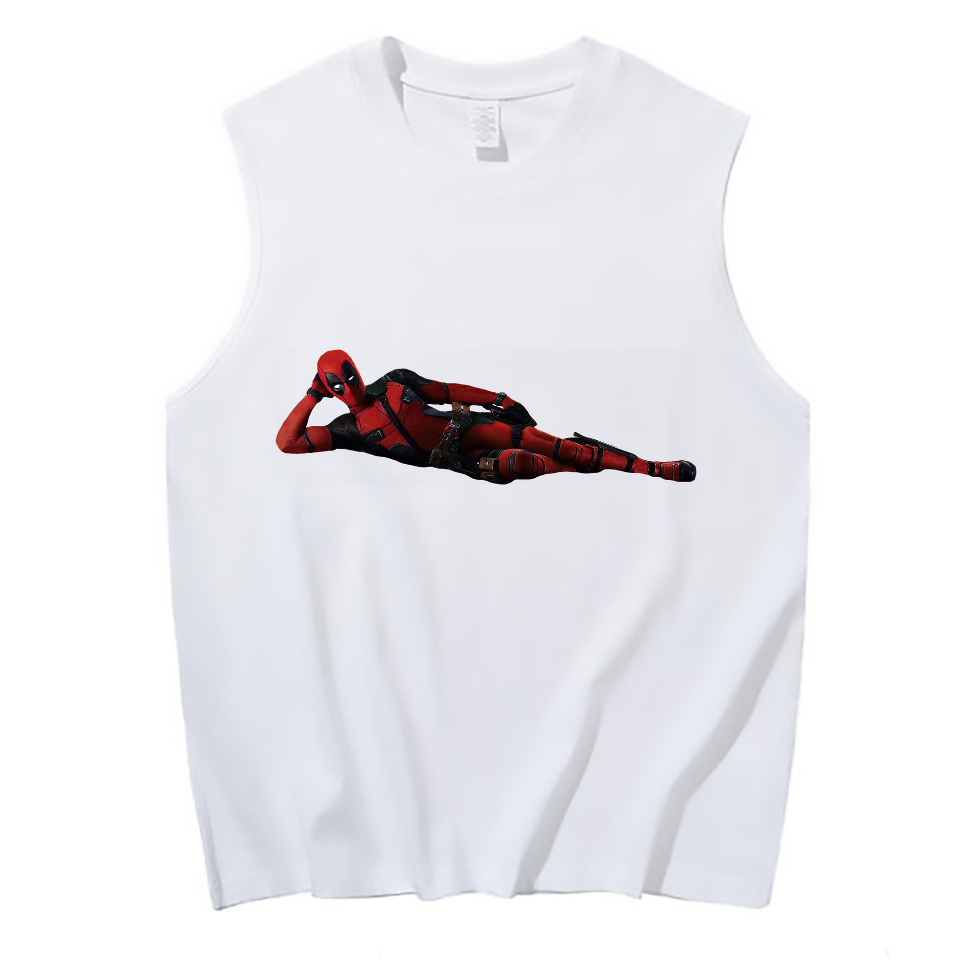 （画像用） Deadpool デッドプール コットン100％タンクトップ（フロントプリント）