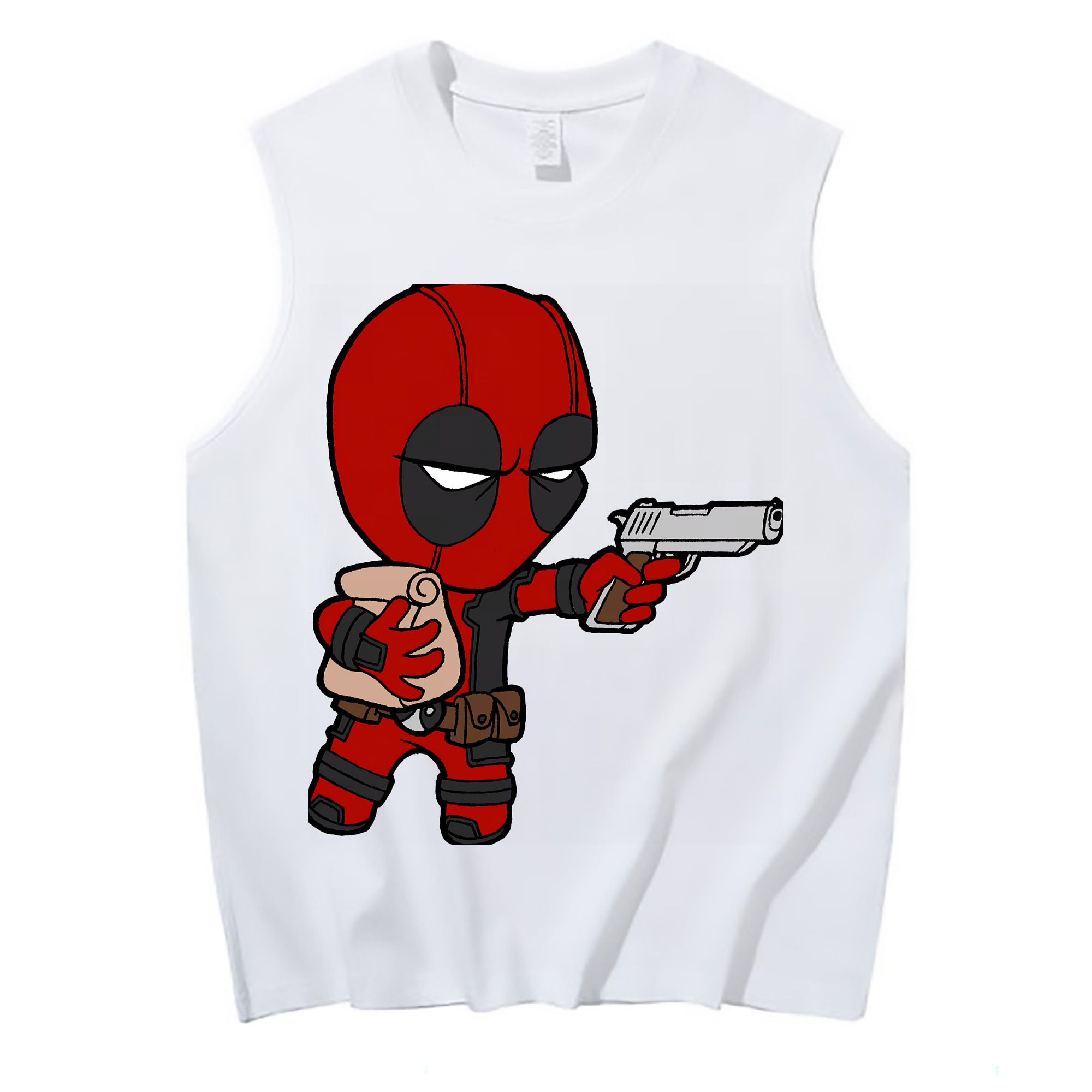 （画像用） Deadpool デッドプール コットン100％タンクトップ（フロントプリント）