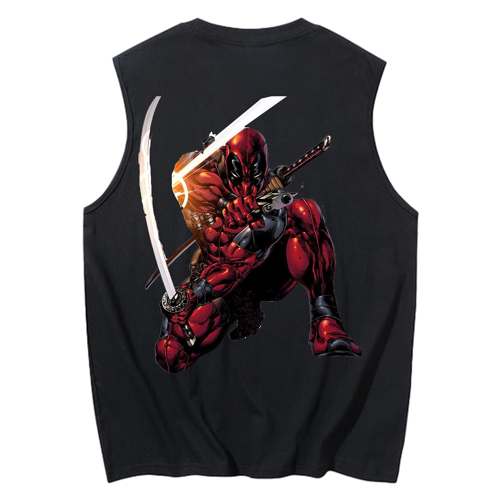 （画像用） Deadpool デッドプール コットン100％タンクトップ（背面プリント）