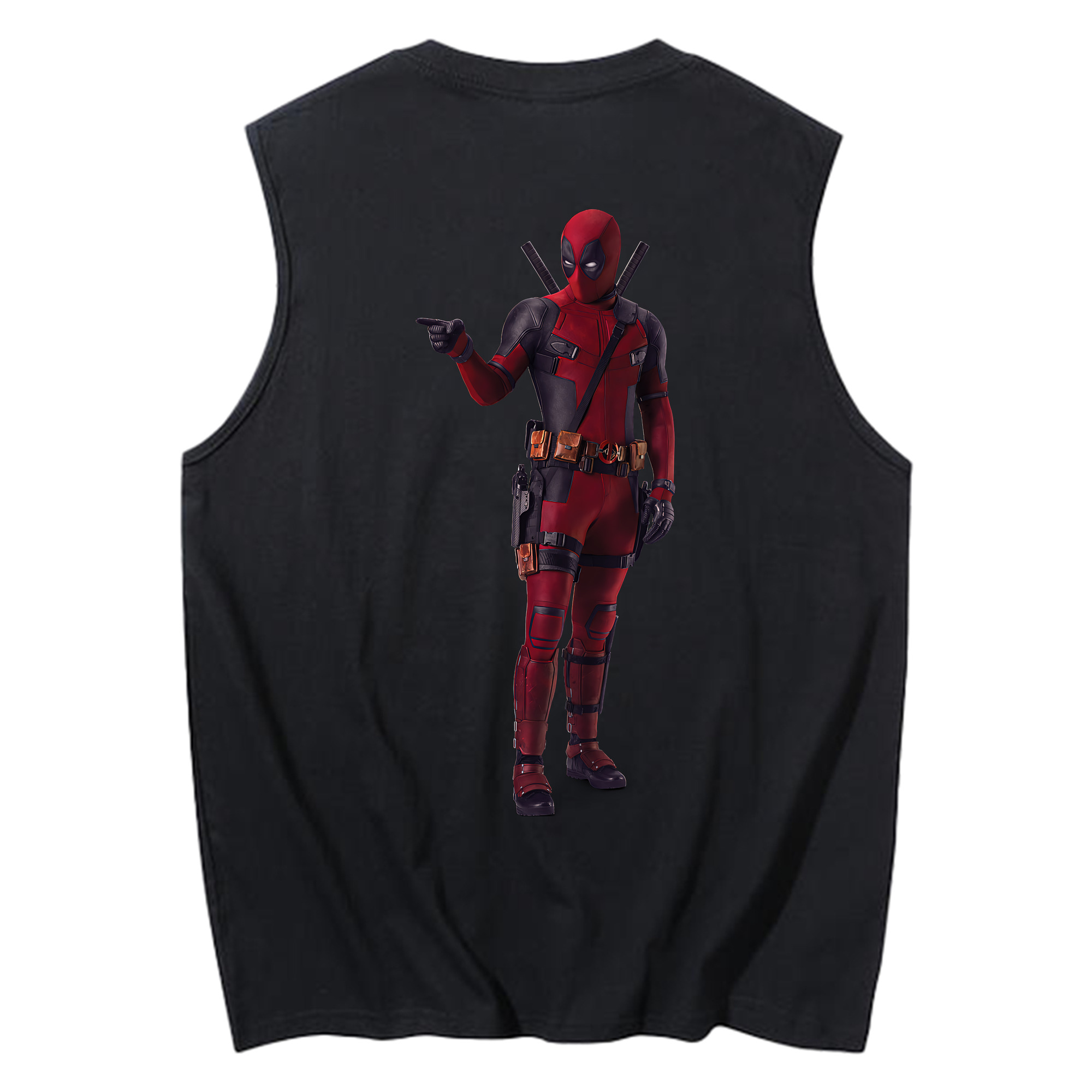 （画像用） Deadpool デッドプール コットン100％タンクトップ（背面プリント）
