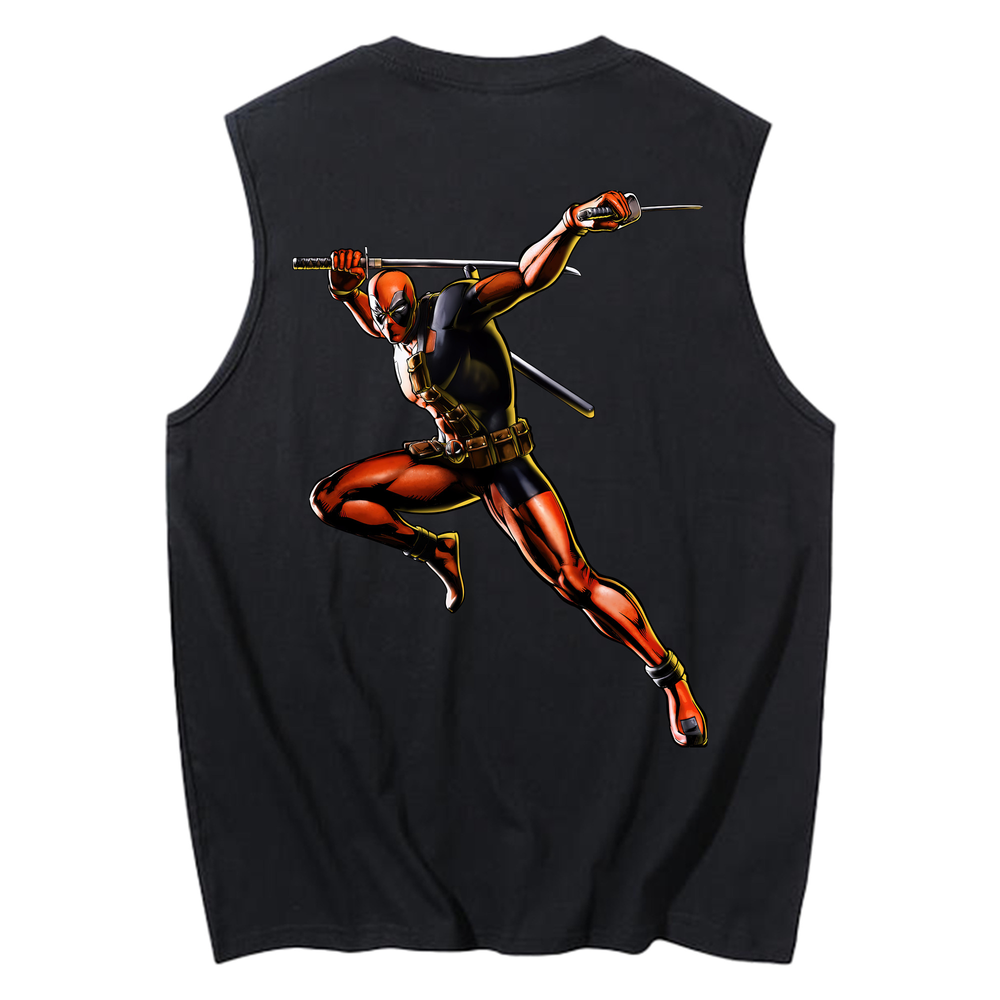 （画像用） Deadpool デッドプール コットン100％タンクトップ（背面プリント）