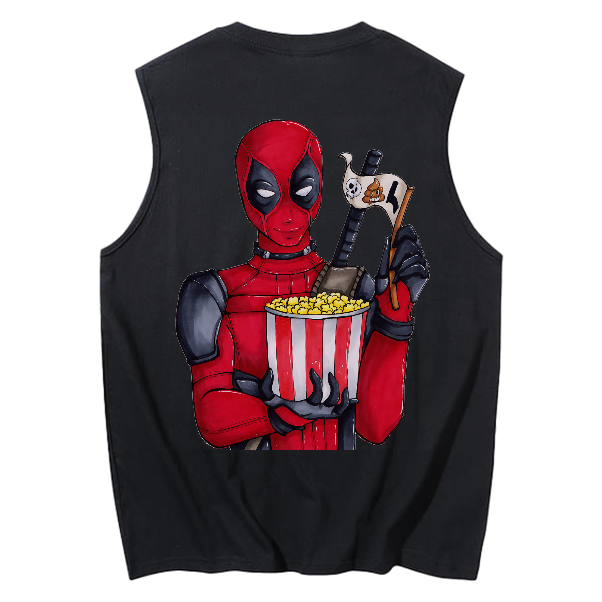（画像用） Deadpool デッドプール コットン100％タンクトップ（背面プリント）