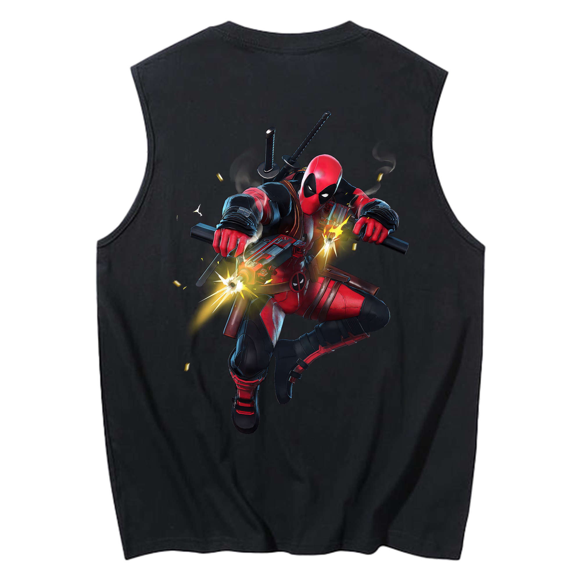 （画像用） Deadpool デッドプール コットン100％タンクトップ（背面プリント）