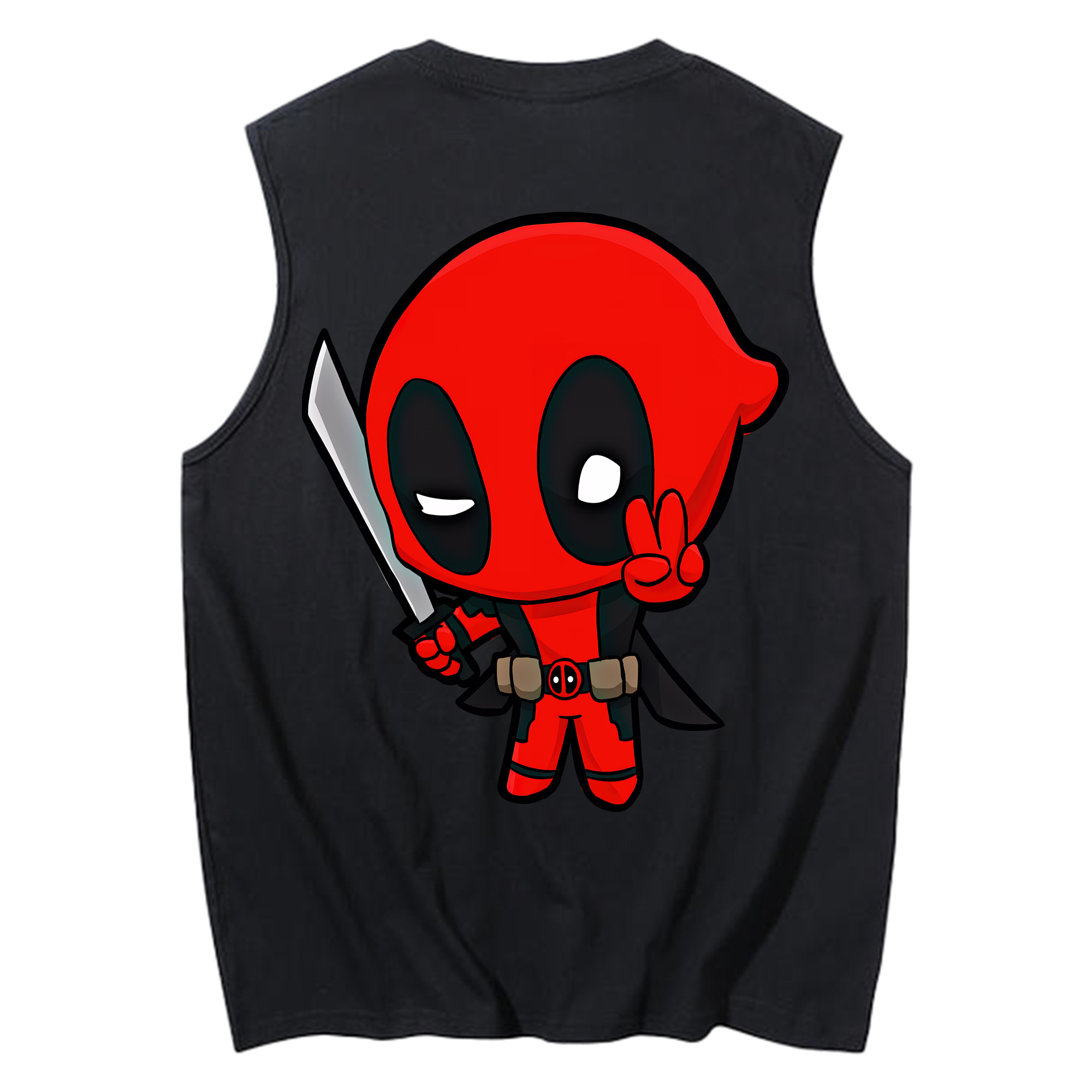 （画像用） Deadpool デッドプール コットン100％タンクトップ（背面プリント）