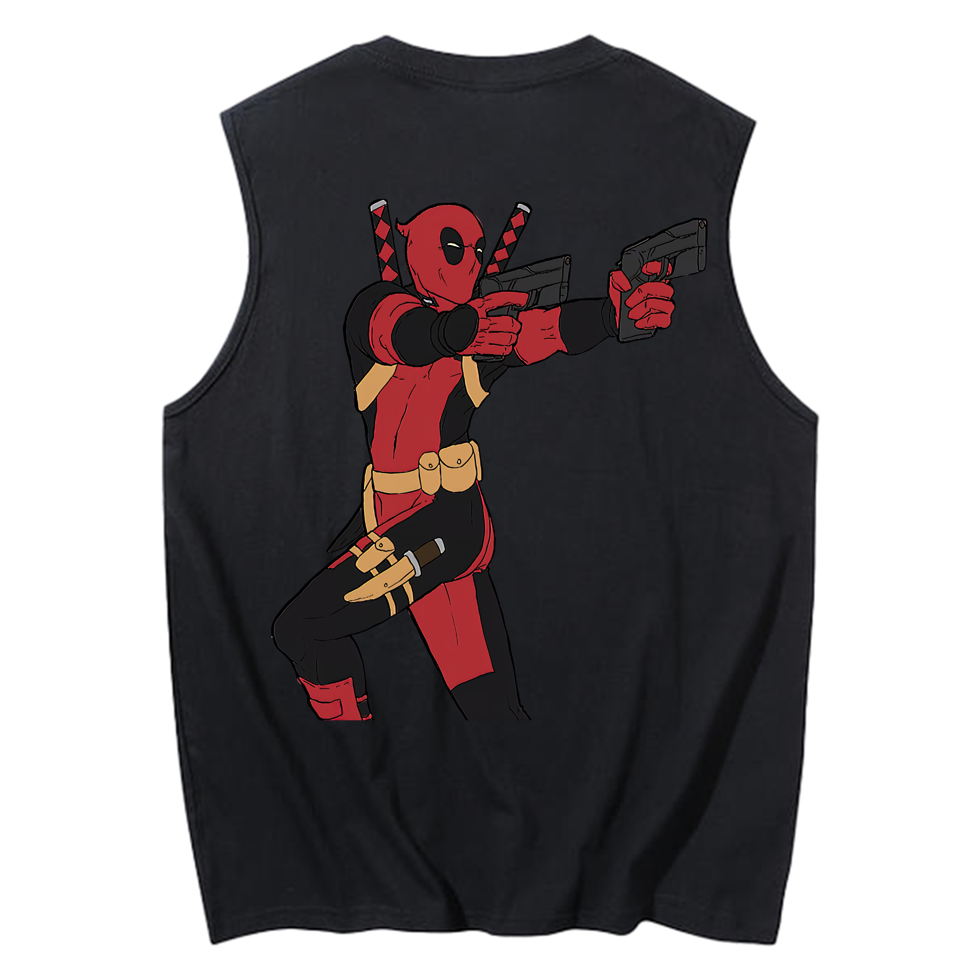 （画像用） Deadpool デッドプール コットン100％タンクトップ（背面プリント）