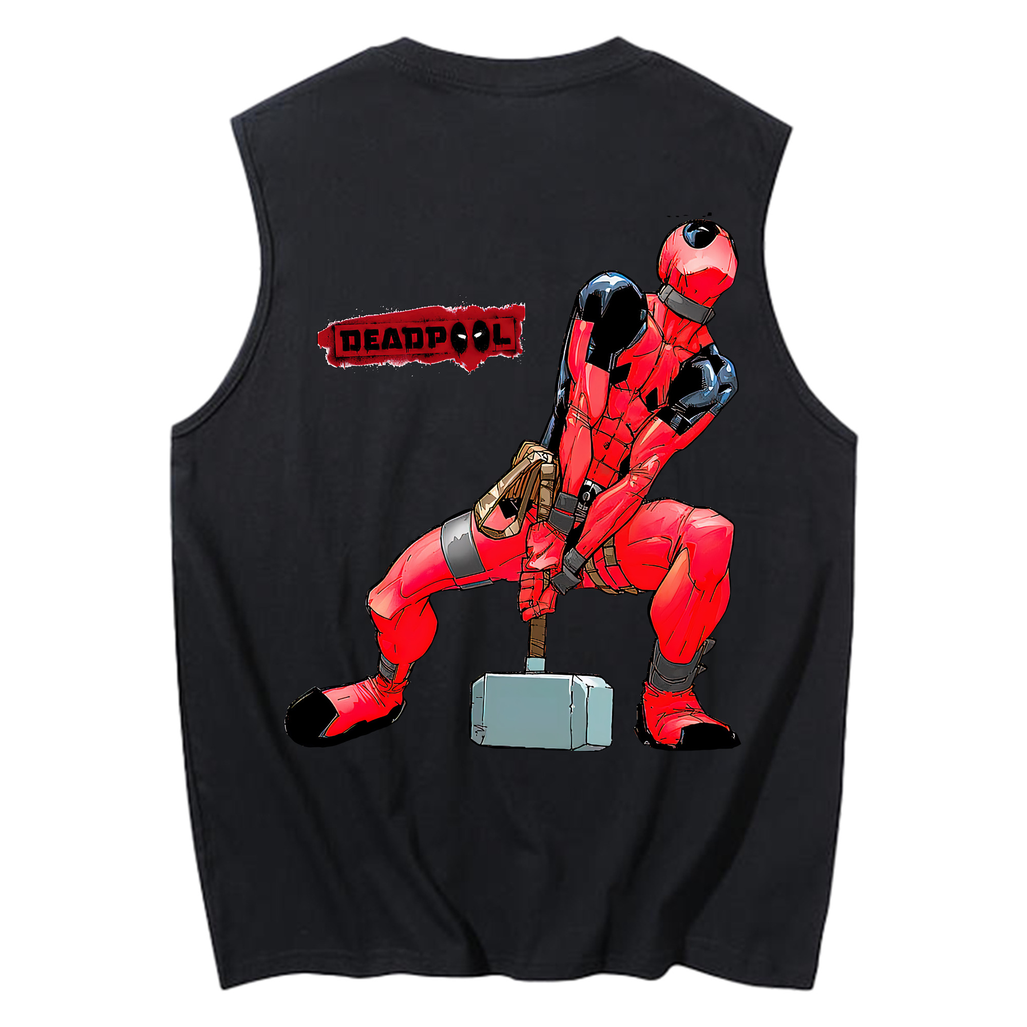 （画像用） Deadpool デッドプール コットン100％タンクトップ（背面プリント）