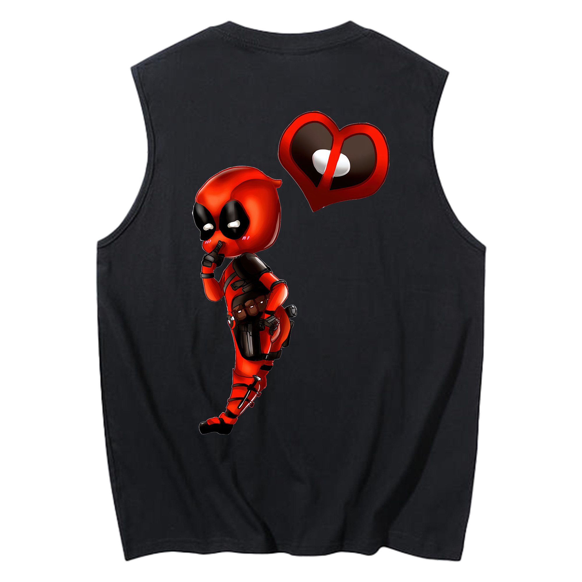 （画像用） Deadpool デッドプール コットン100％タンクトップ（背面プリント）