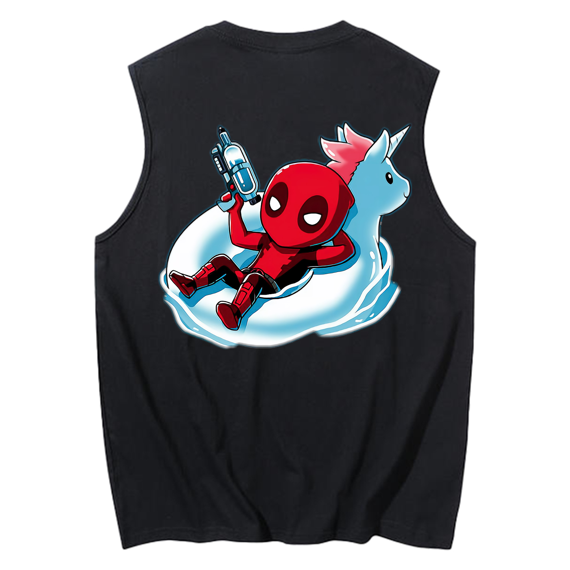（画像用） Deadpool デッドプール コットン100％タンクトップ（背面プリント）