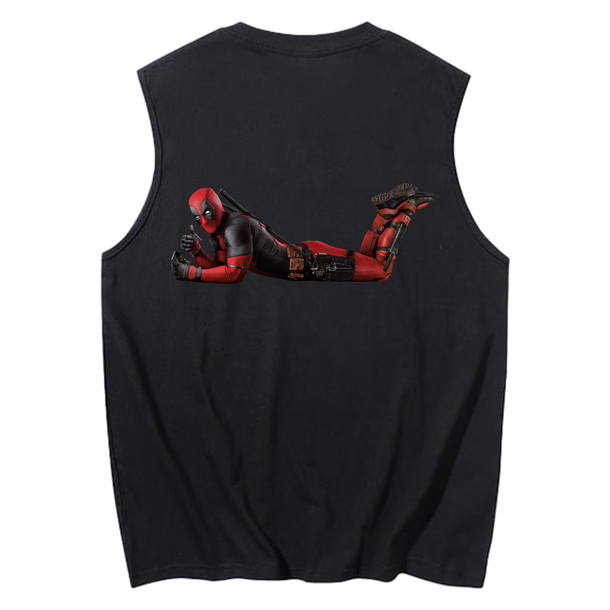 （画像用） Deadpool デッドプール コットン100％タンクトップ（背面プリント）