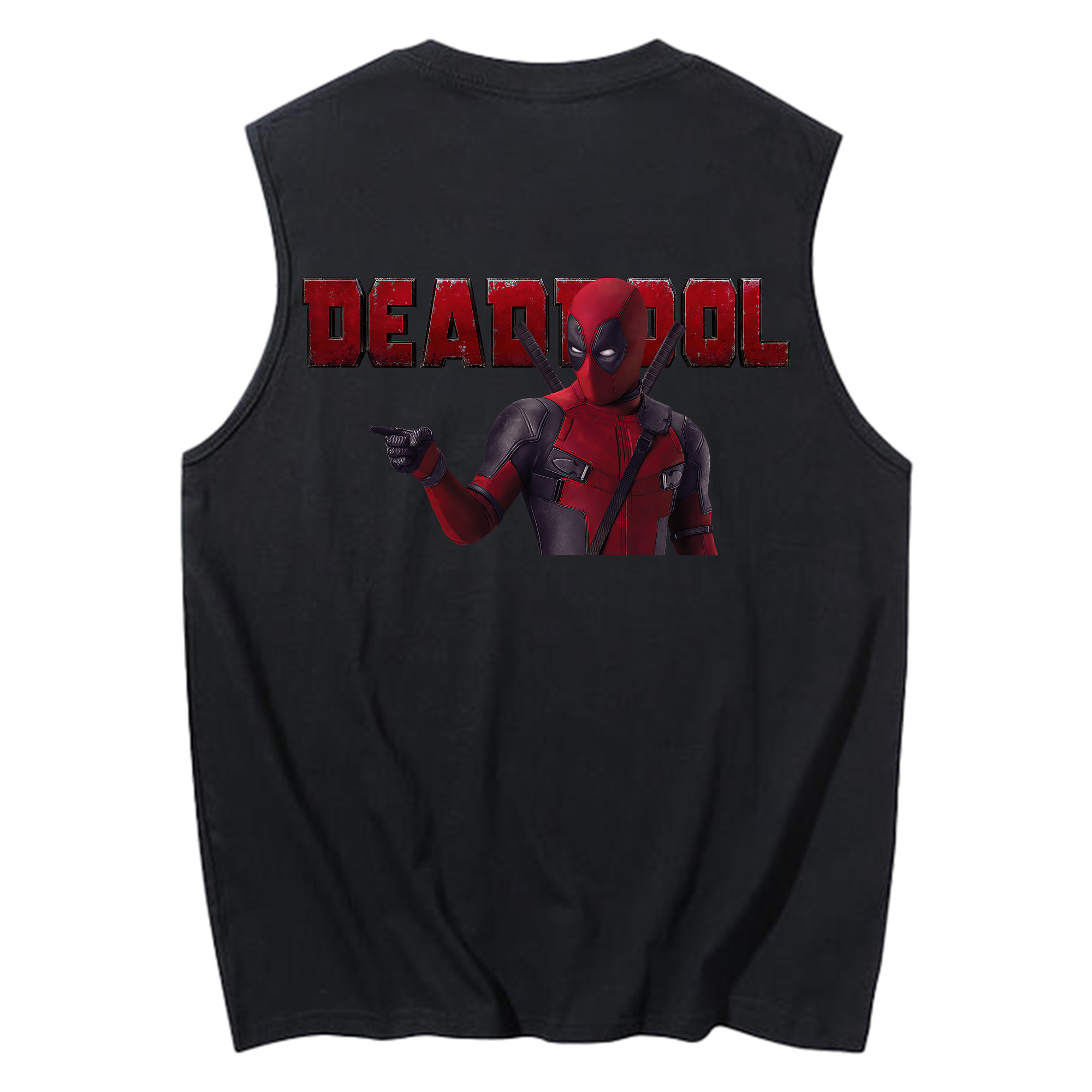 （画像用） Deadpool デッドプール コットン100％タンクトップ（背面プリント）