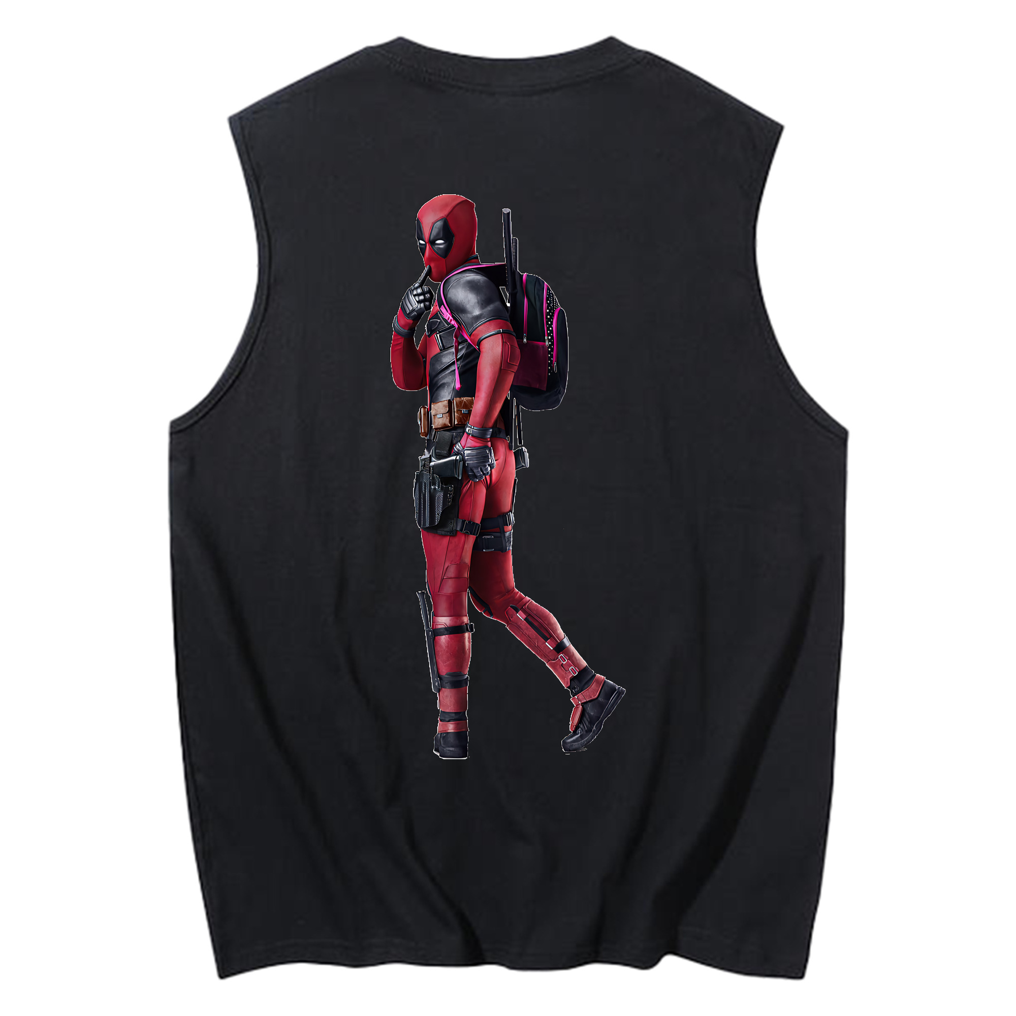 （画像用） Deadpool デッドプール コットン100％タンクトップ（背面プリント）
