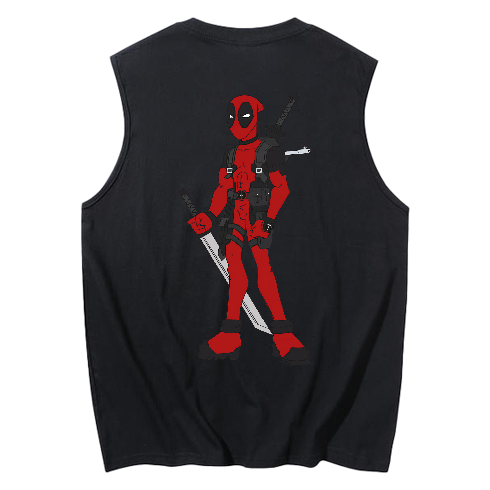 （画像用） Deadpool デッドプール コットン100％タンクトップ（背面プリント）