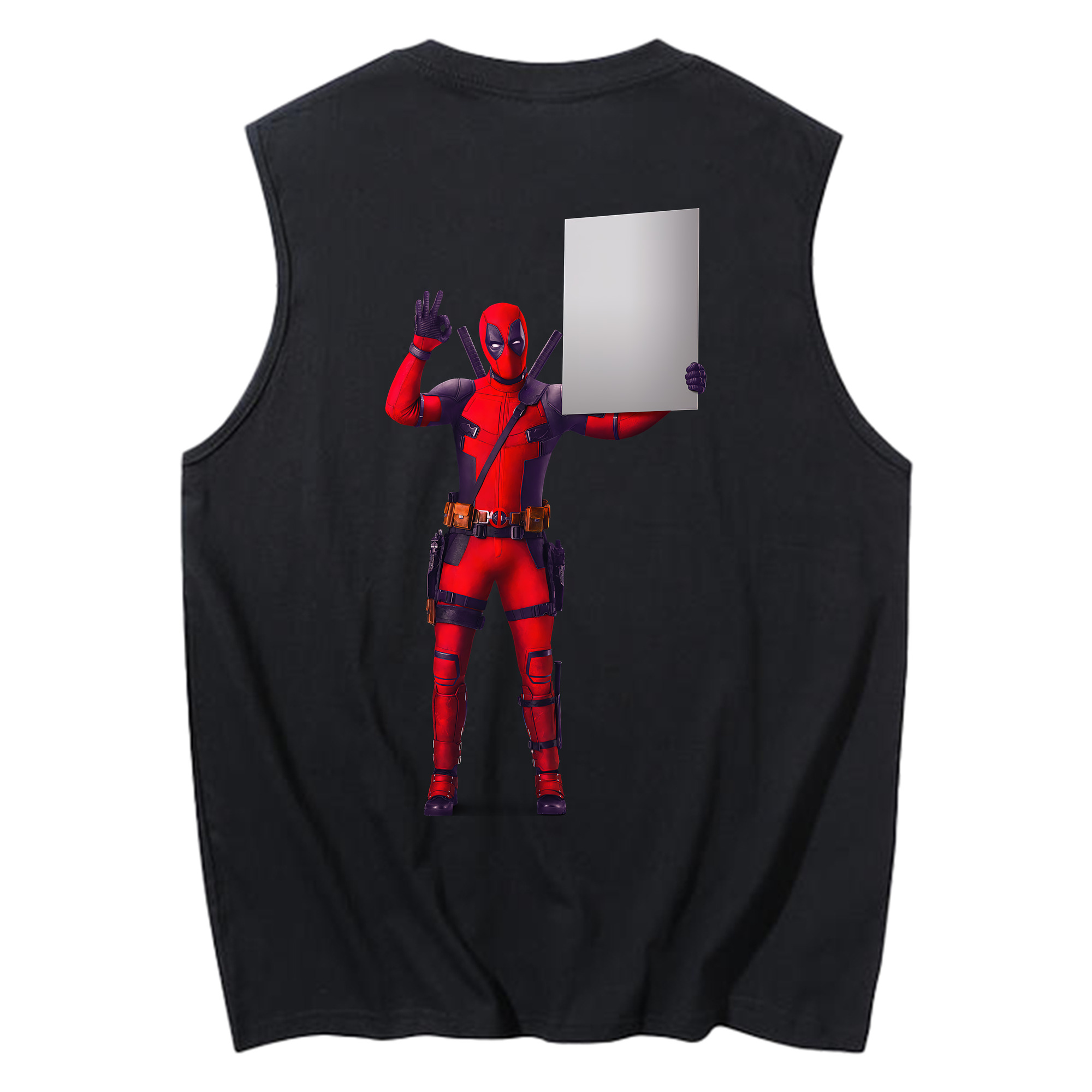 （画像用） Deadpool デッドプール コットン100％タンクトップ（背面プリント）