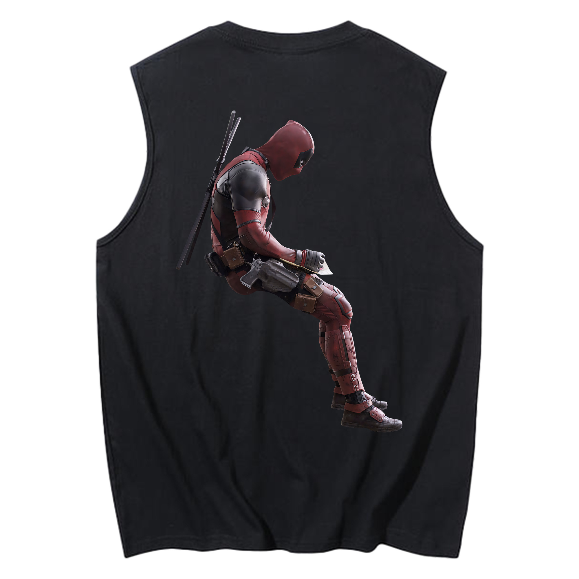 （画像用） Deadpool デッドプール コットン100％タンクトップ（背面プリント）
