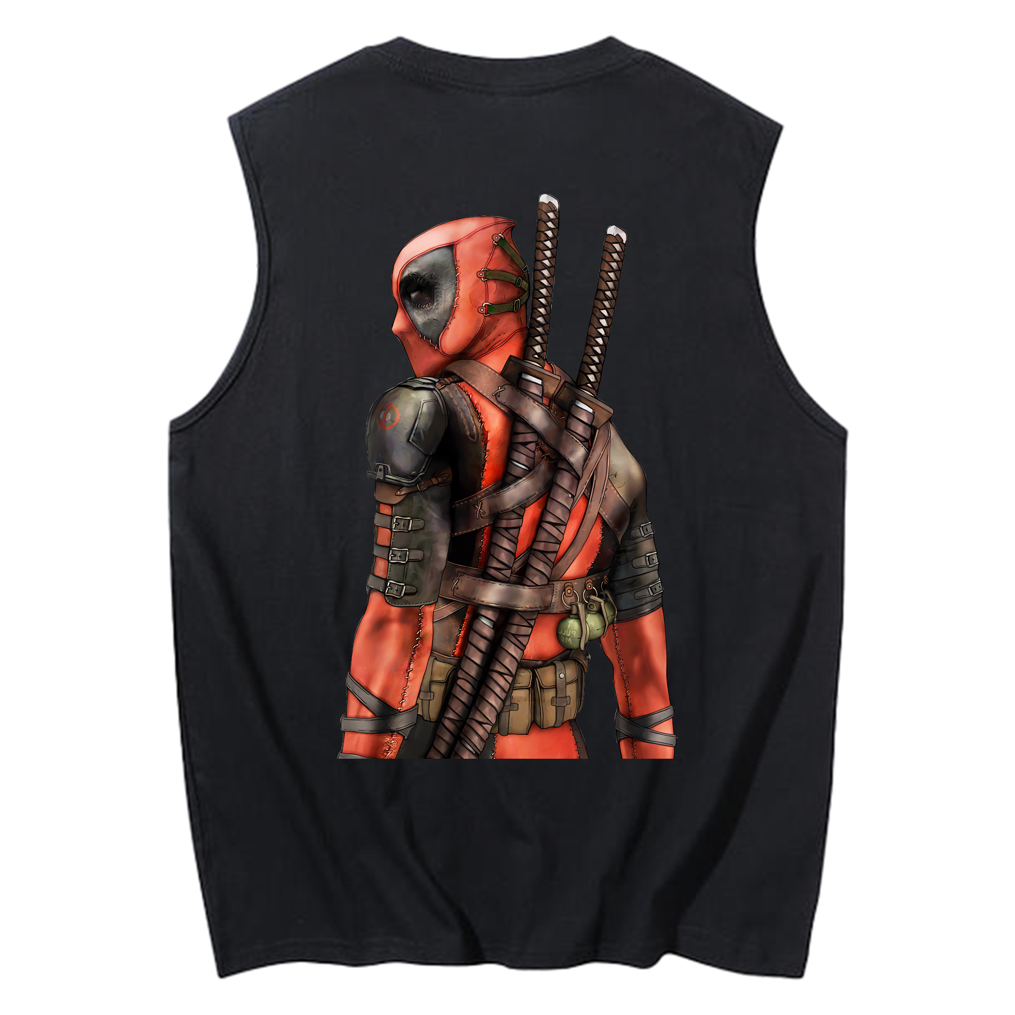 （画像用） Deadpool デッドプール コットン100％タンクトップ（背面プリント）