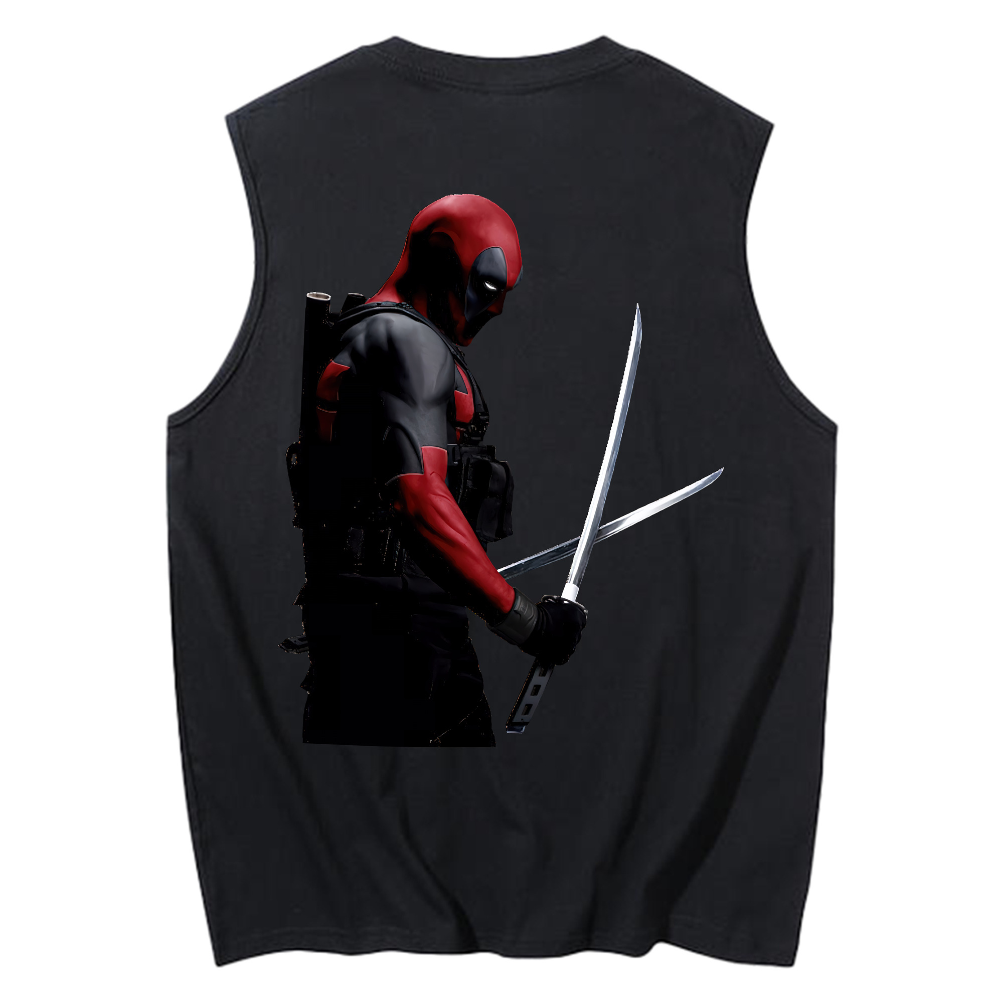（画像用） Deadpool デッドプール コットン100％タンクトップ（背面プリント）