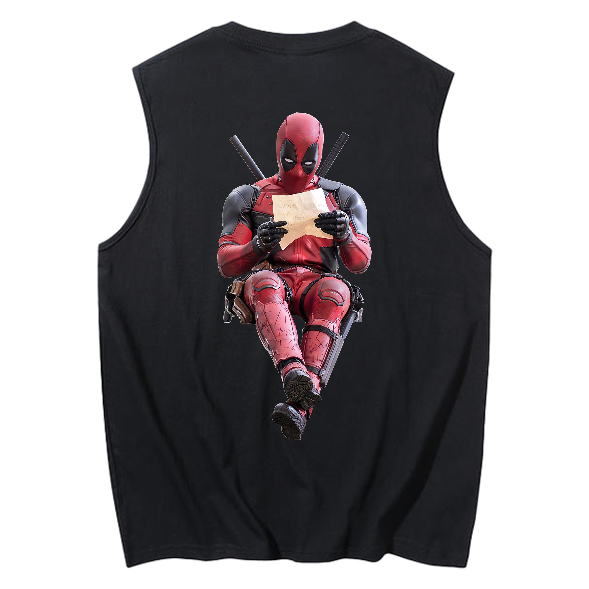（画像用） Deadpool デッドプール コットン100％タンクトップ（背面プリント）