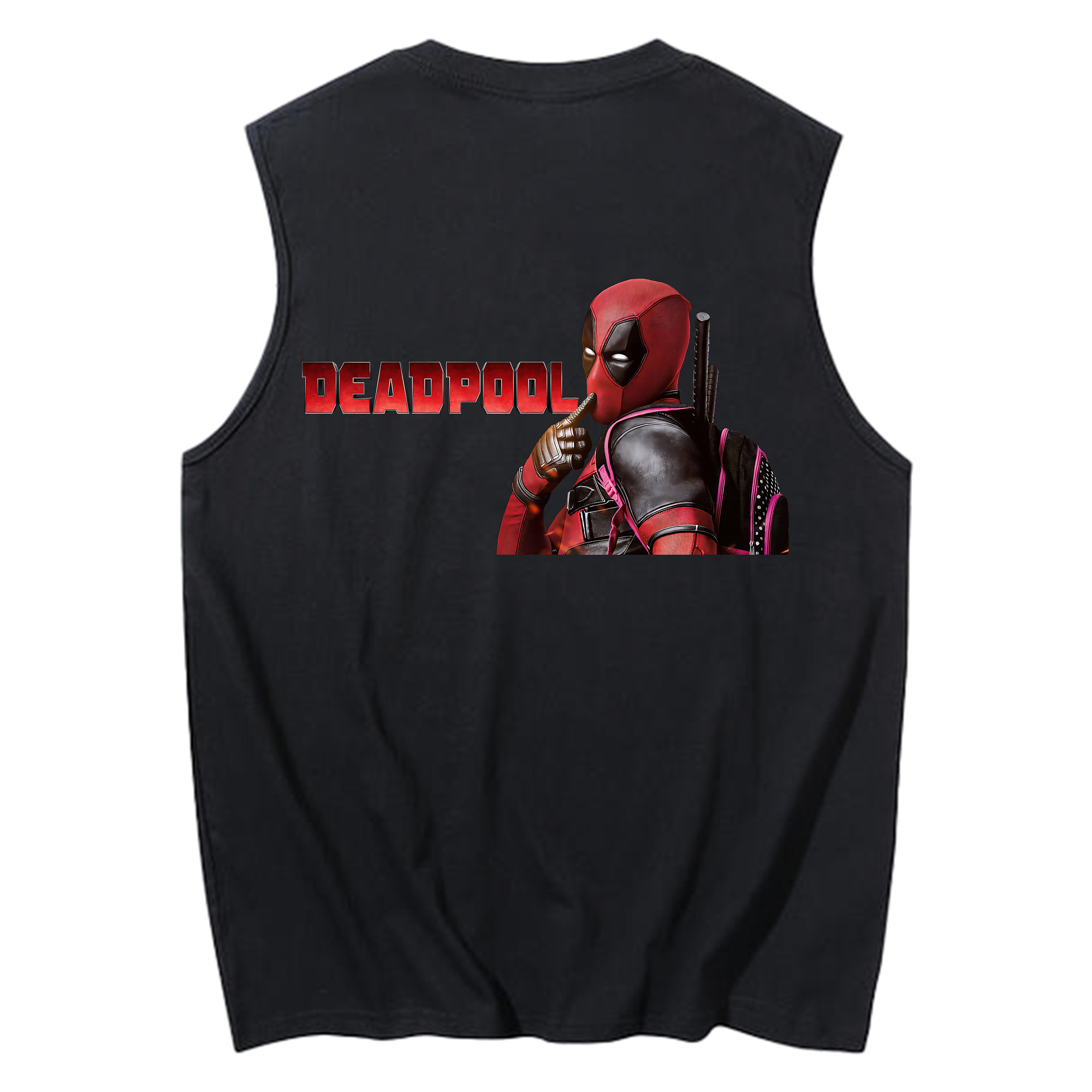 （画像用） Deadpool デッドプール コットン100％タンクトップ（背面プリント）