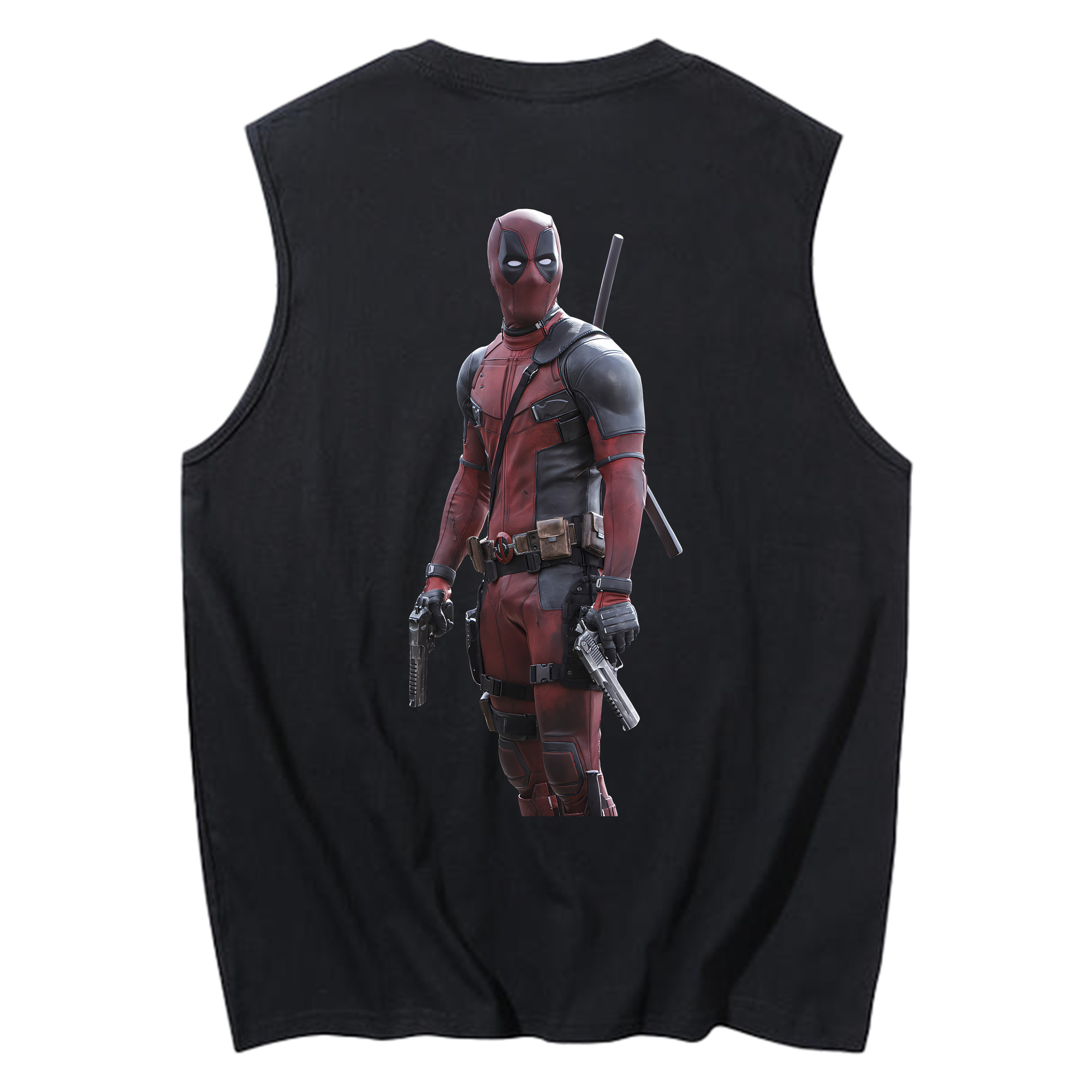 （画像用） Deadpool デッドプール コットン100％タンクトップ（背面プリント）