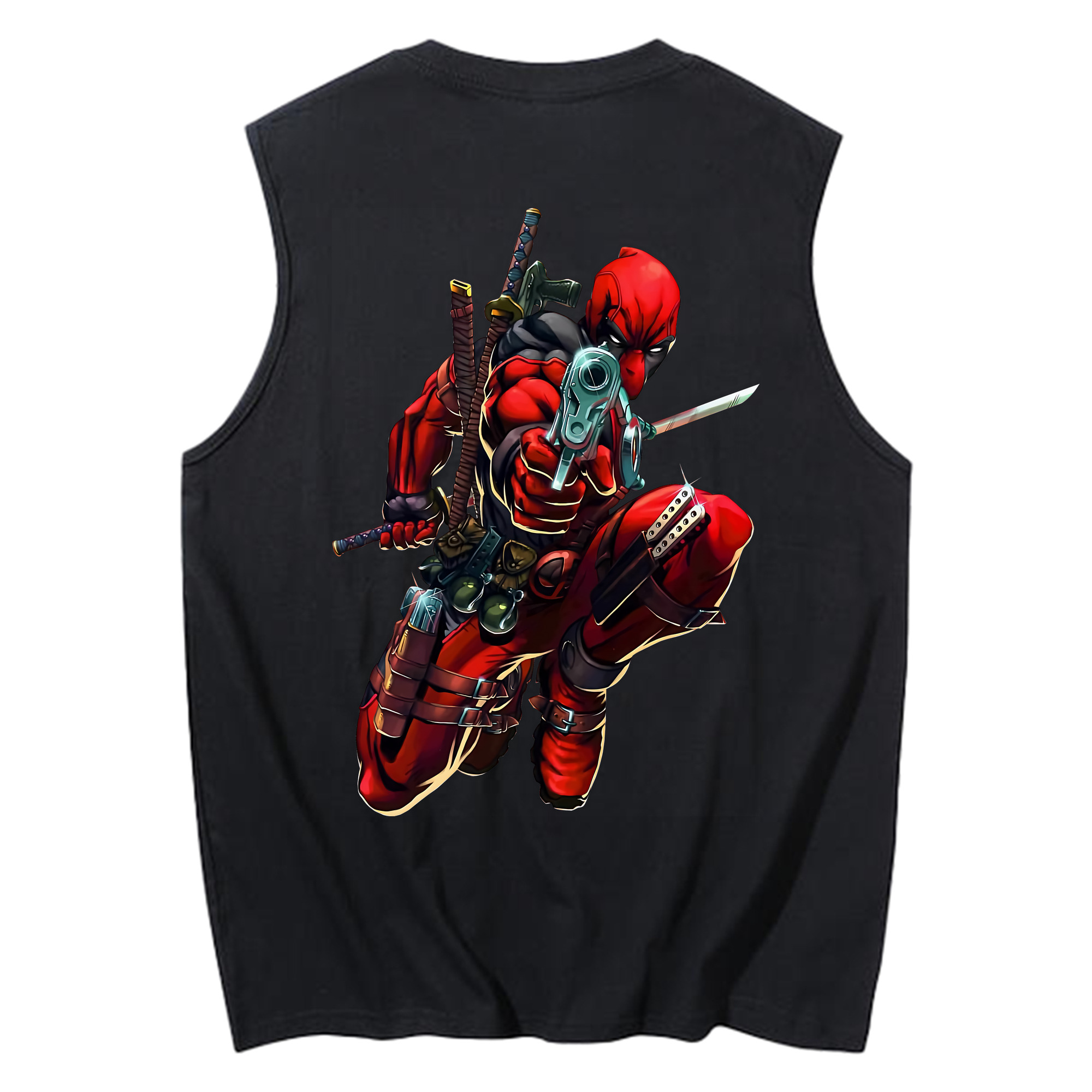 （画像用） Deadpool デッドプール コットン100％タンクトップ（背面プリント）