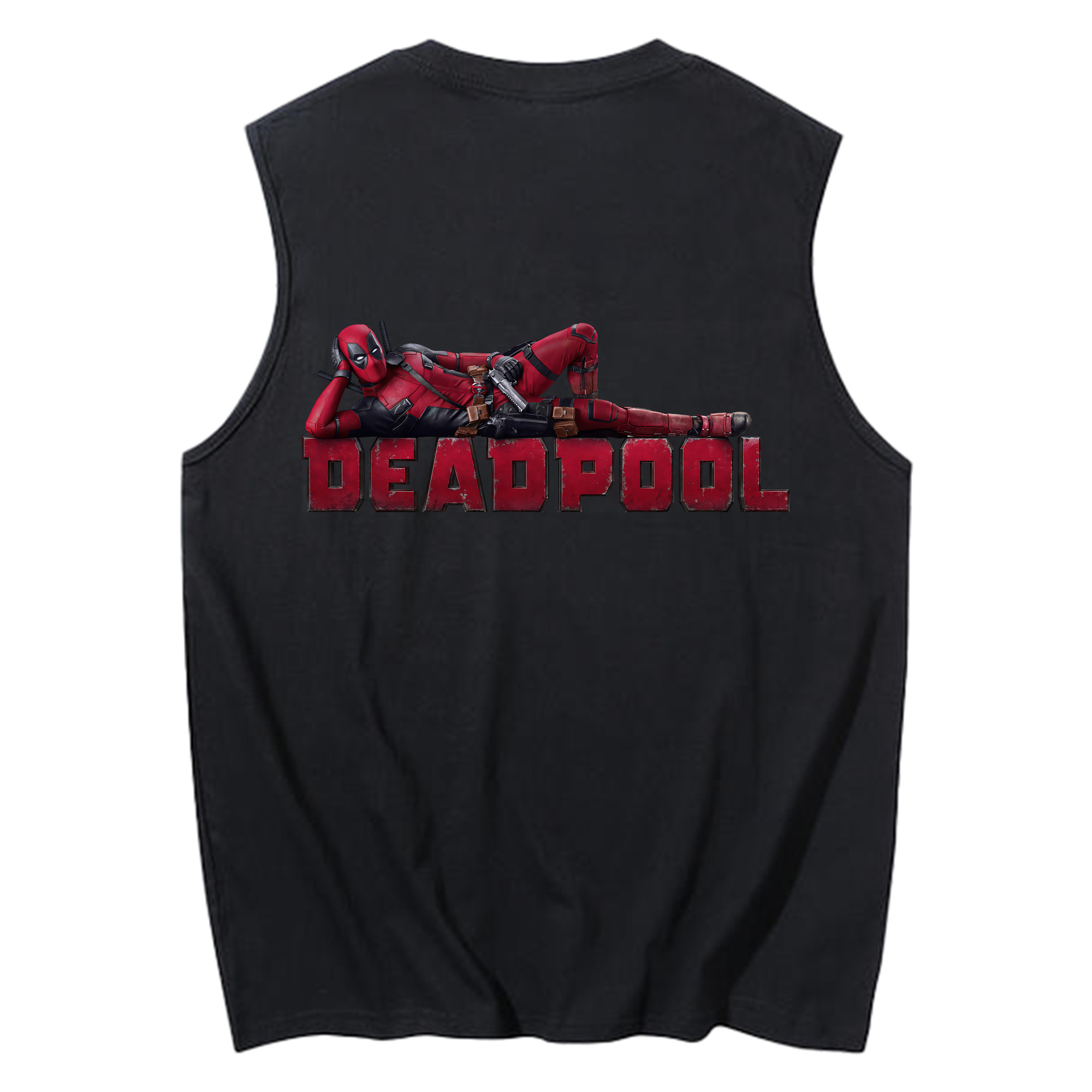 （画像用） Deadpool デッドプール コットン100％タンクトップ（背面プリント）