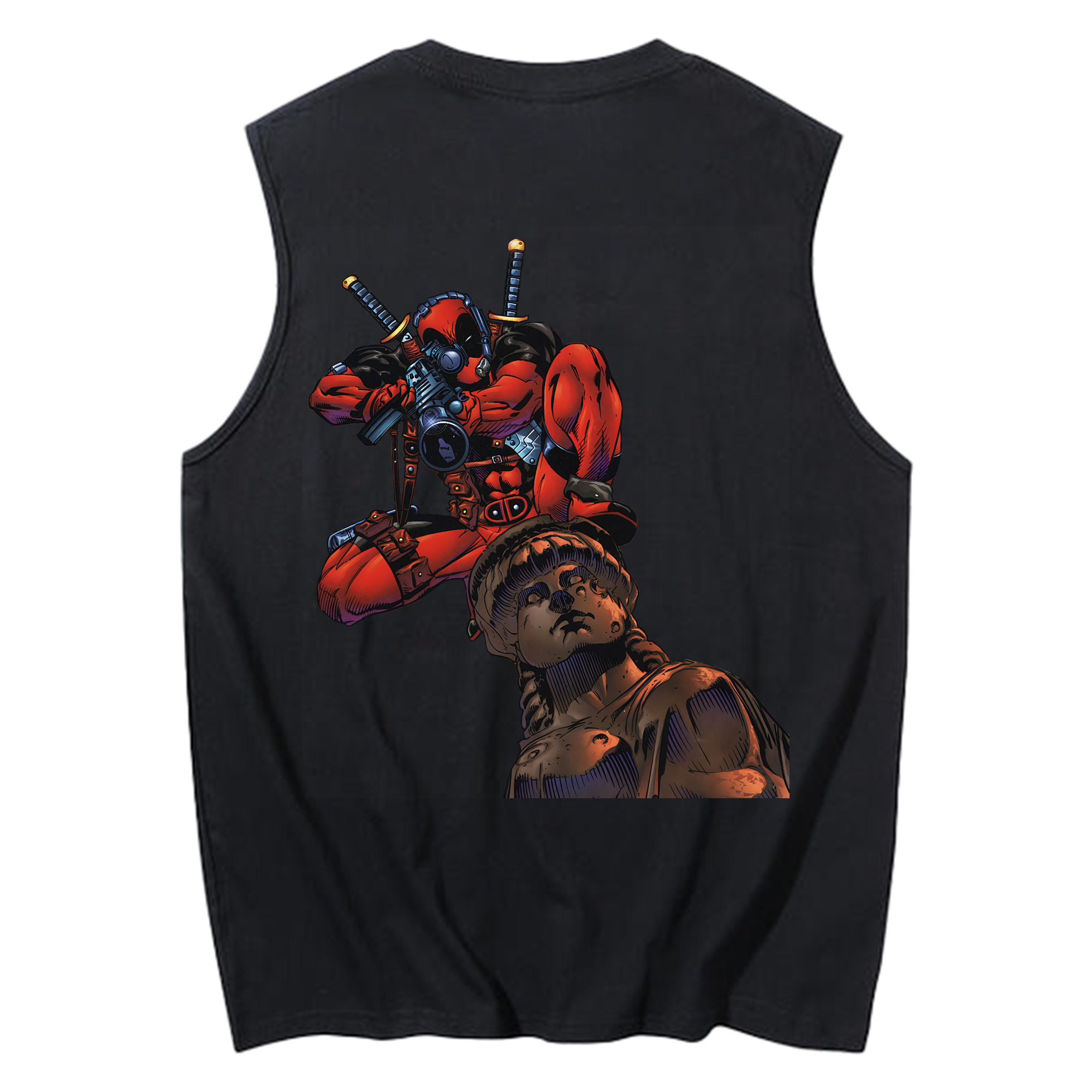 （画像用） Deadpool デッドプール コットン100％タンクトップ（背面プリント）