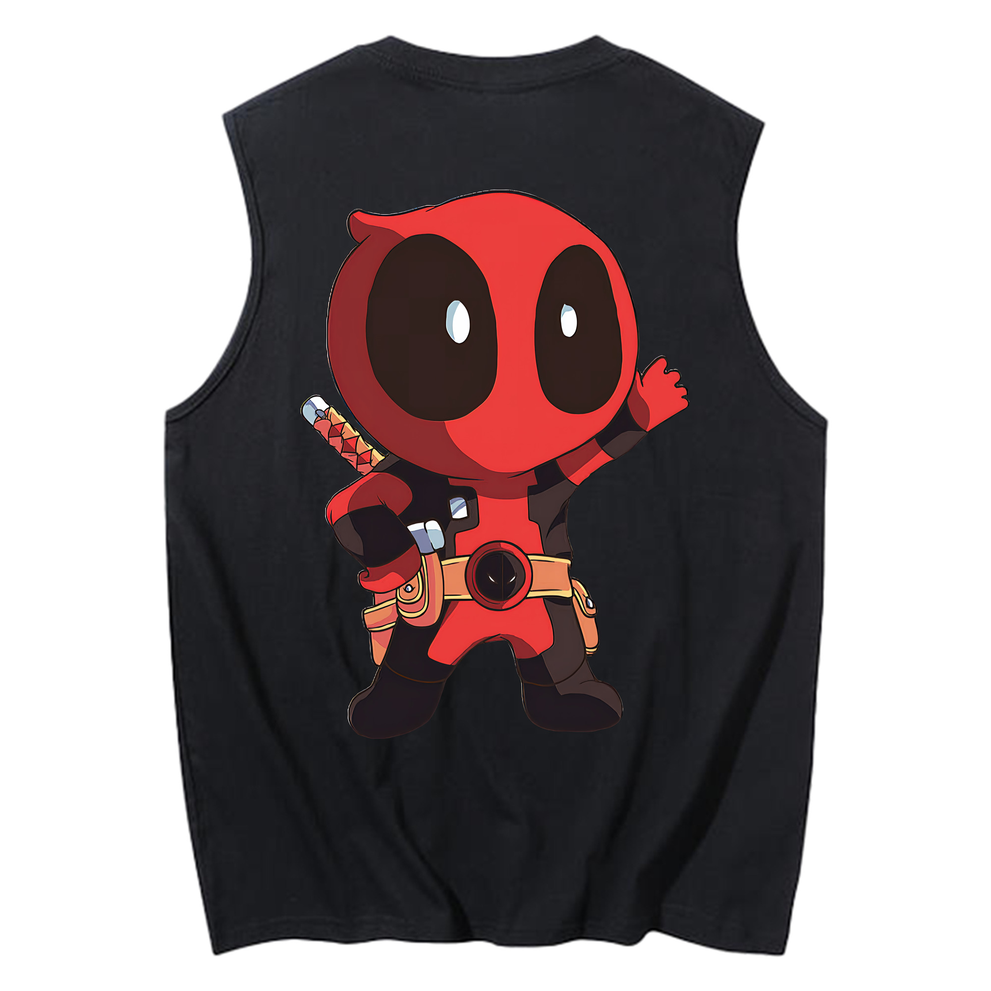 （画像用） Deadpool デッドプール コットン100％タンクトップ（背面プリント）