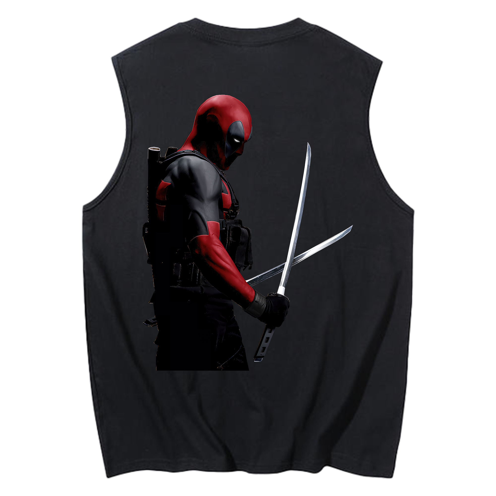 （画像用） Deadpool デッドプール コットン100％タンクトップ（背面プリント）