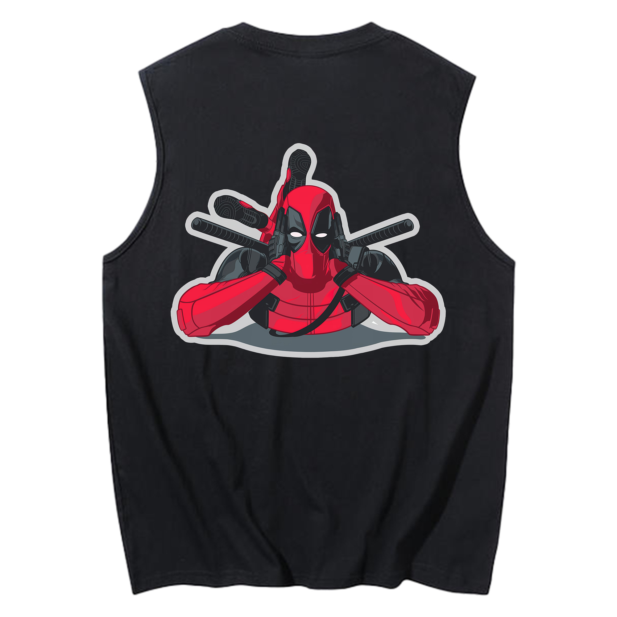 （画像用） Deadpool デッドプール コットン100％タンクトップ（背面プリント）