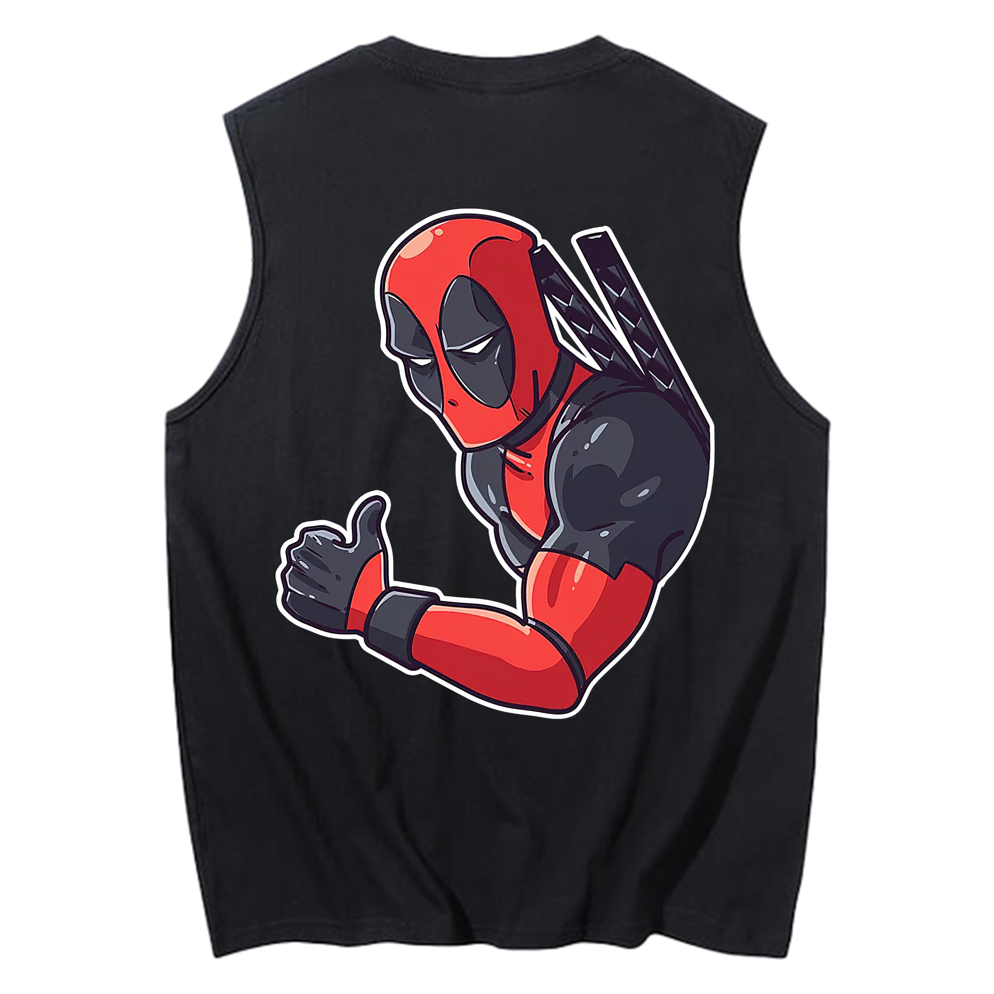 （画像用） Deadpool デッドプール コットン100％タンクトップ（背面プリント）