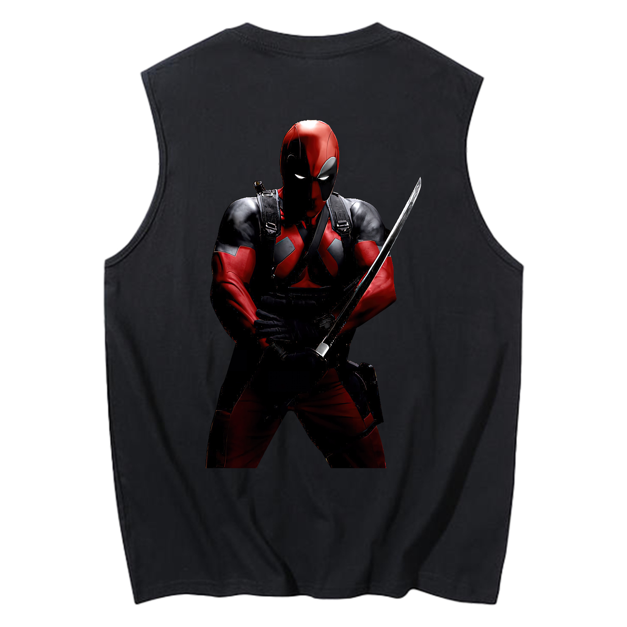 （画像用） Deadpool デッドプール コットン100％タンクトップ（背面プリント）