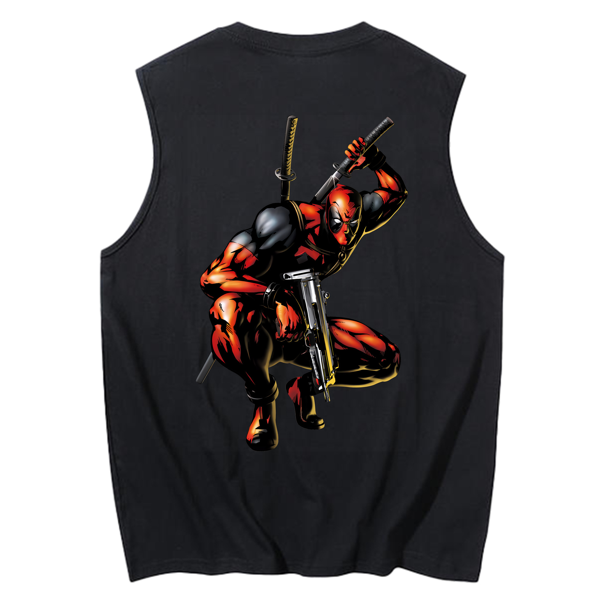 （画像用） Deadpool デッドプール コットン100％タンクトップ（背面プリント）