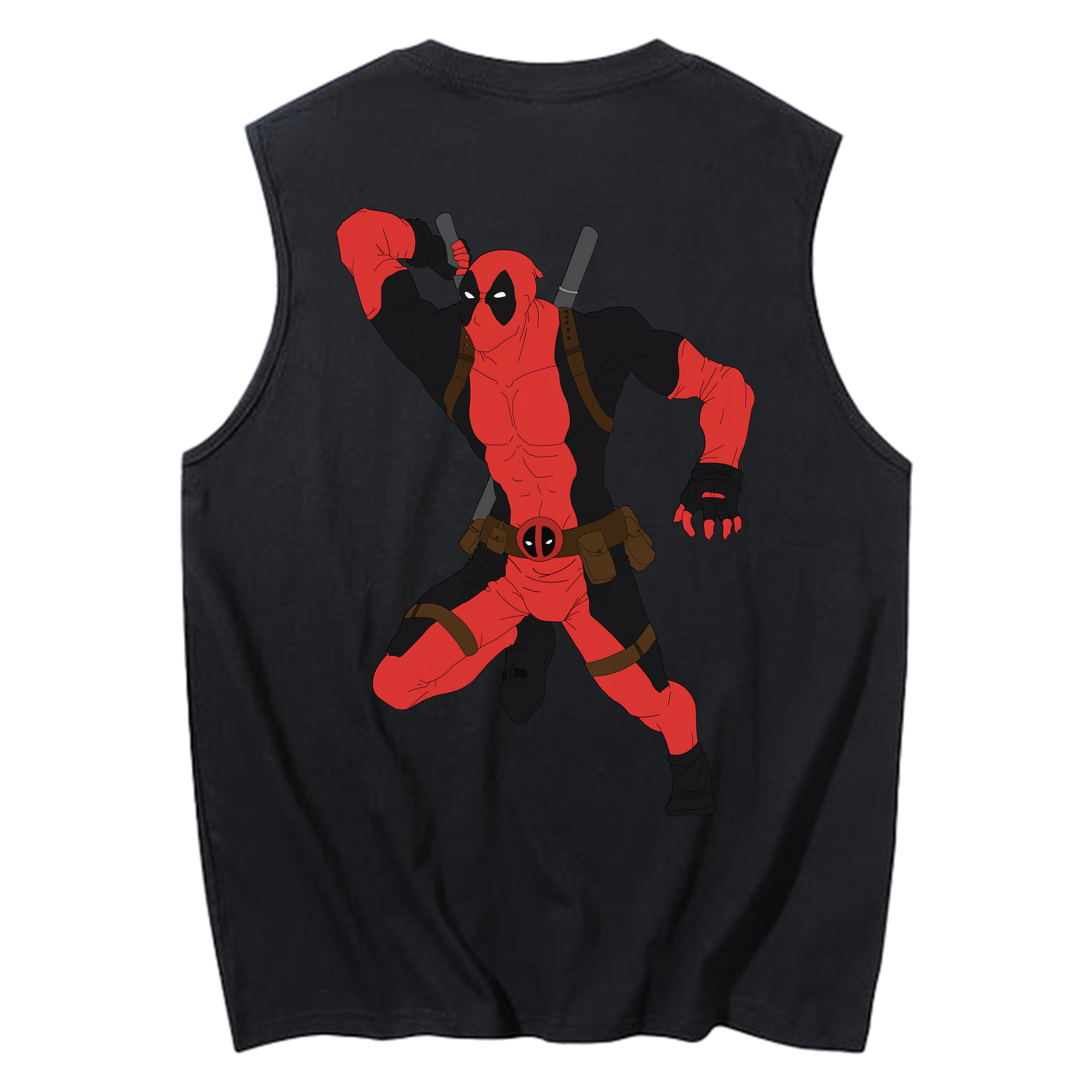 （画像用） Deadpool デッドプール コットン100％タンクトップ（背面プリント）