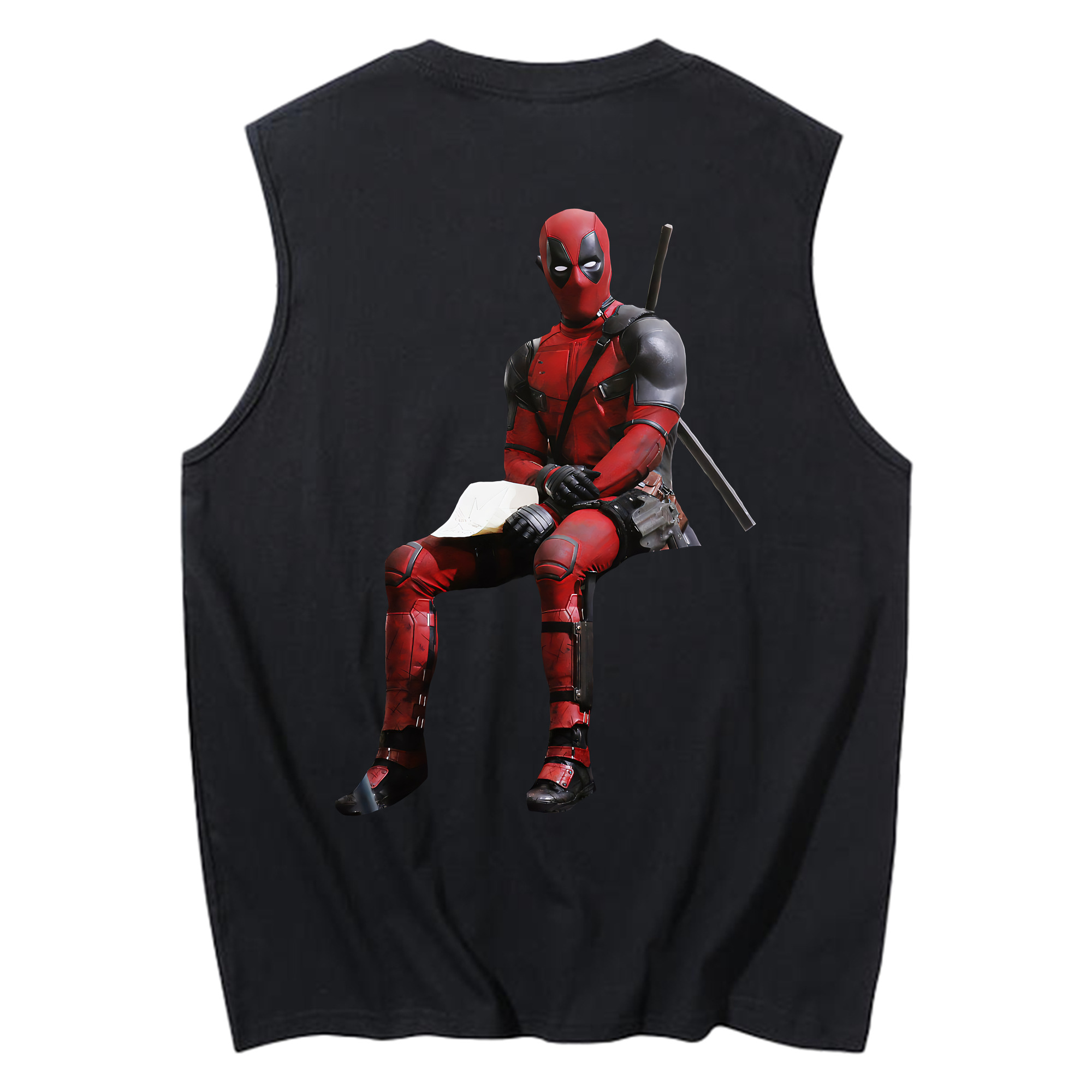 （画像用） Deadpool デッドプール コットン100％タンクトップ（背面プリント）