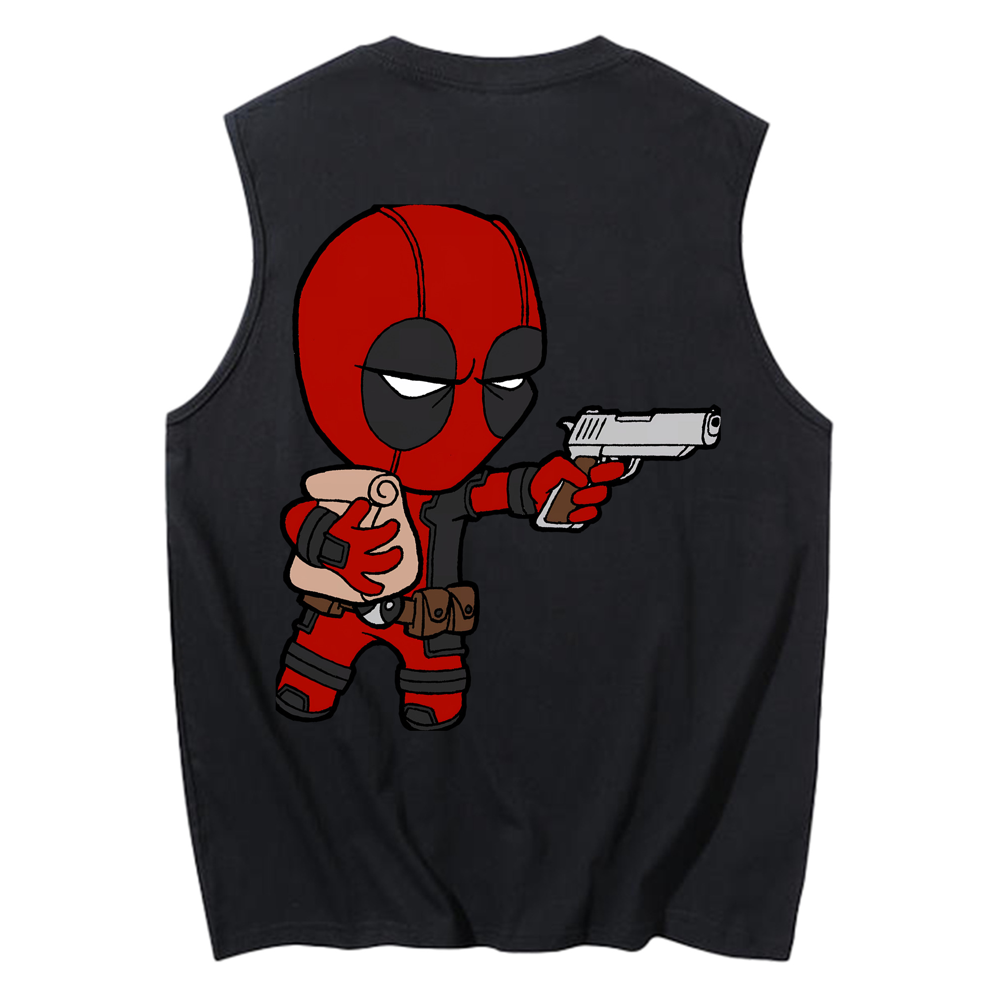 （画像用） Deadpool デッドプール コットン100％タンクトップ（背面プリント）