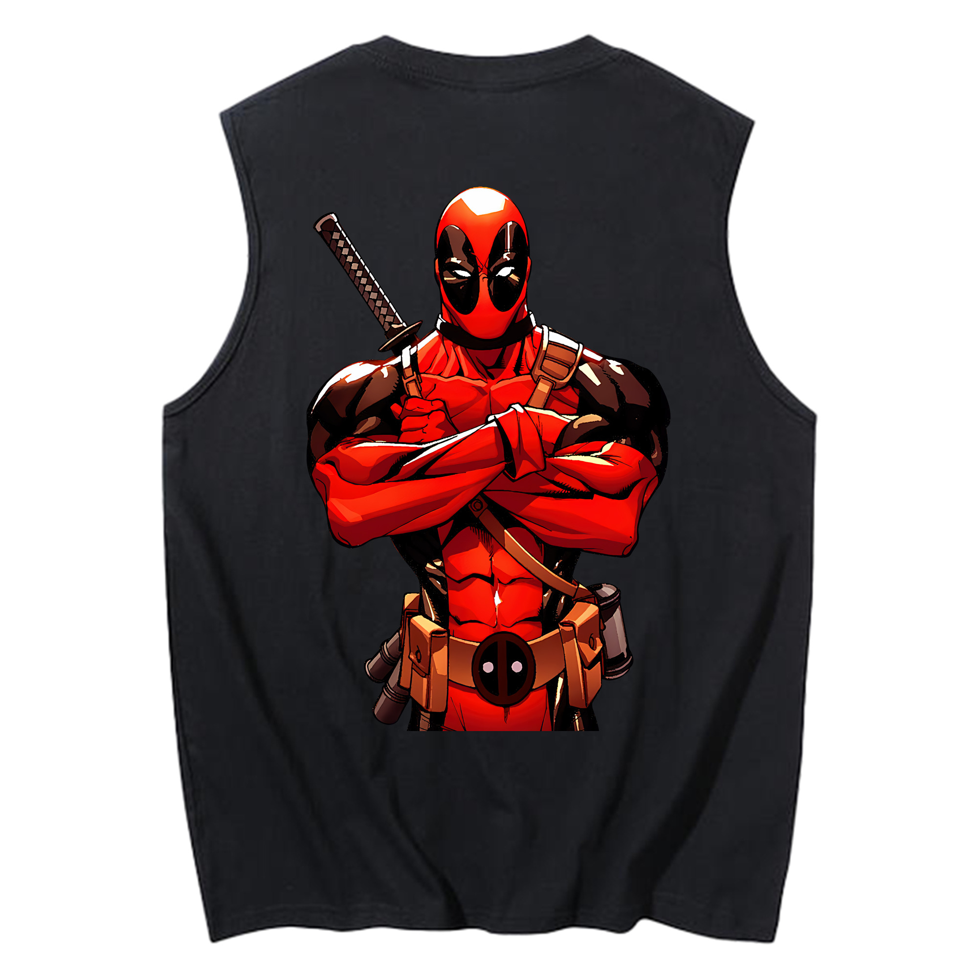 （画像用） Deadpool デッドプール コットン100％タンクトップ（背面プリント）