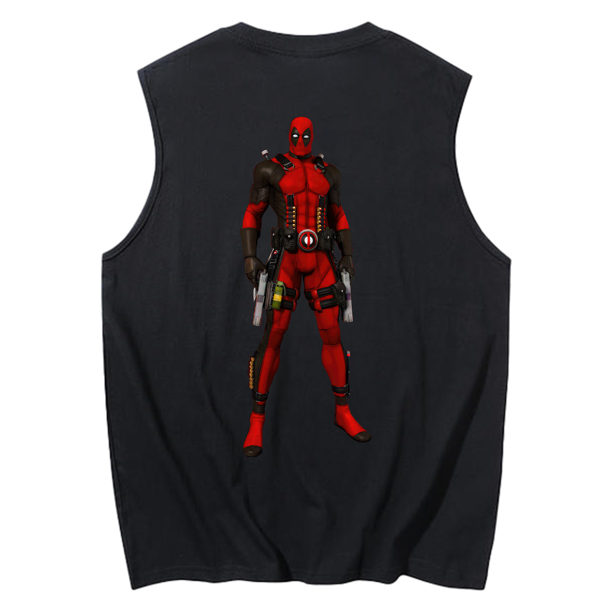 （画像用） Deadpool デッドプール コットン100％タンクトップ（背面プリント）