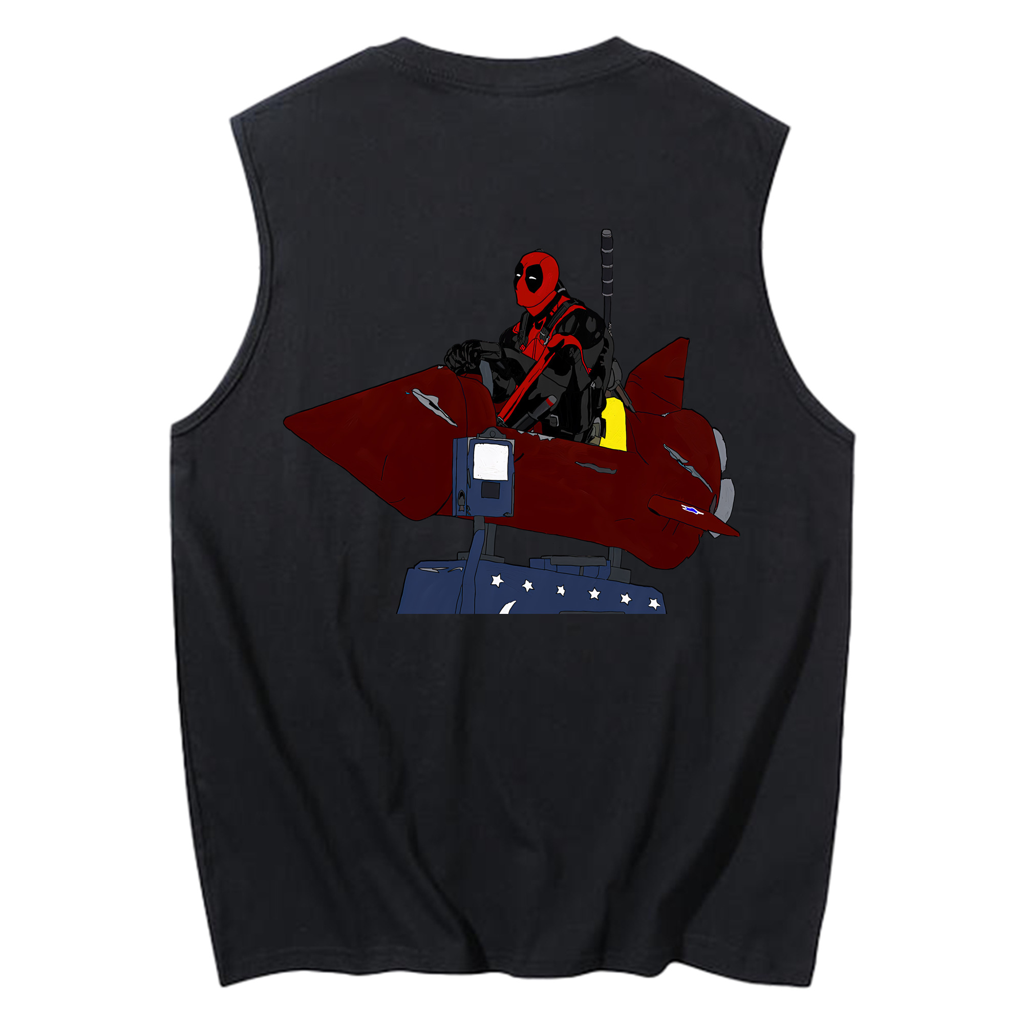 （画像用） Deadpool デッドプール コットン100％タンクトップ（背面プリント）