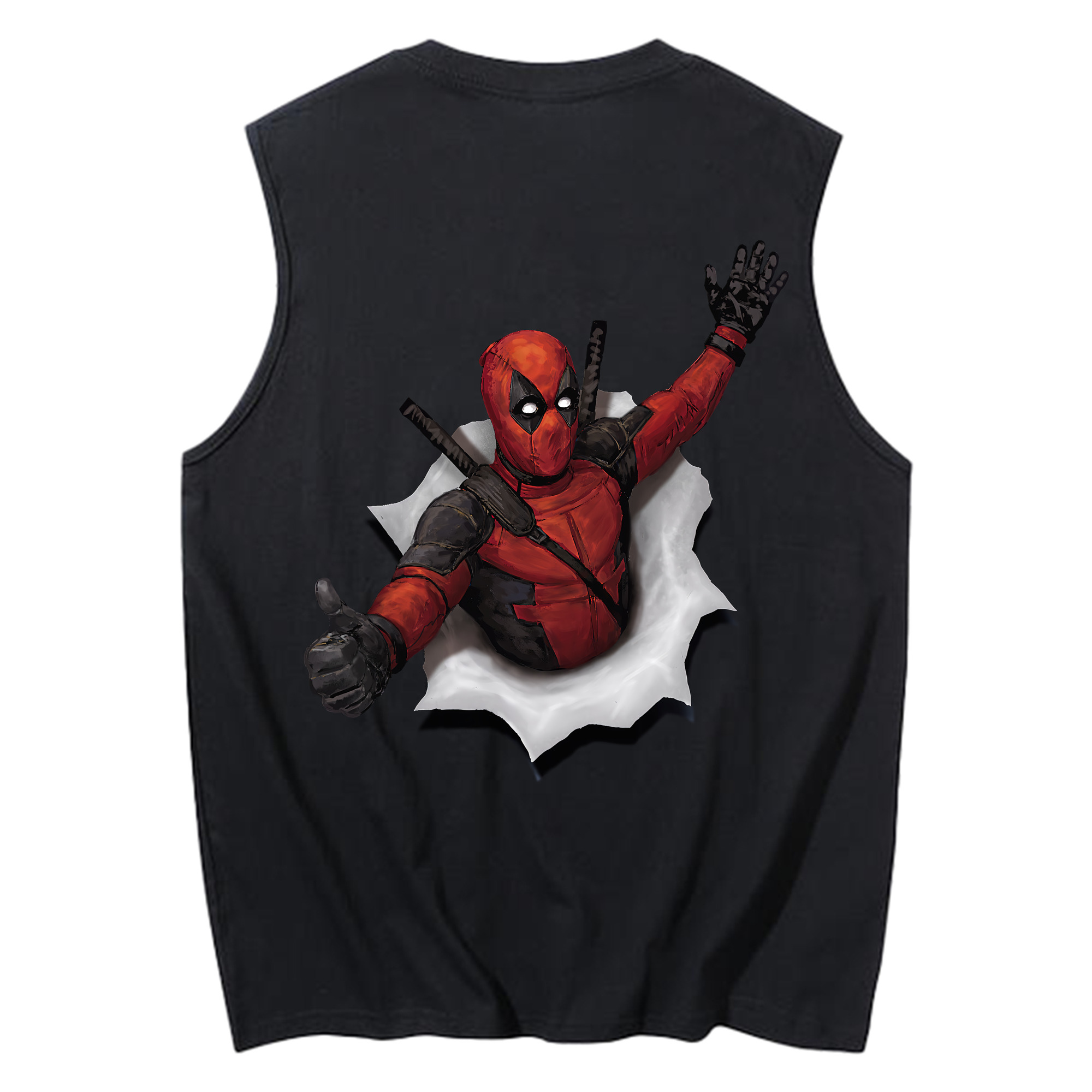 （画像用） Deadpool デッドプール コットン100％タンクトップ（背面プリント）