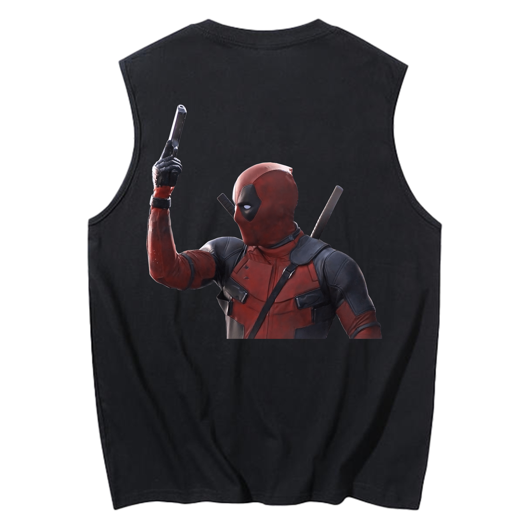 （画像用） Deadpool デッドプール コットン100％タンクトップ（背面プリント）