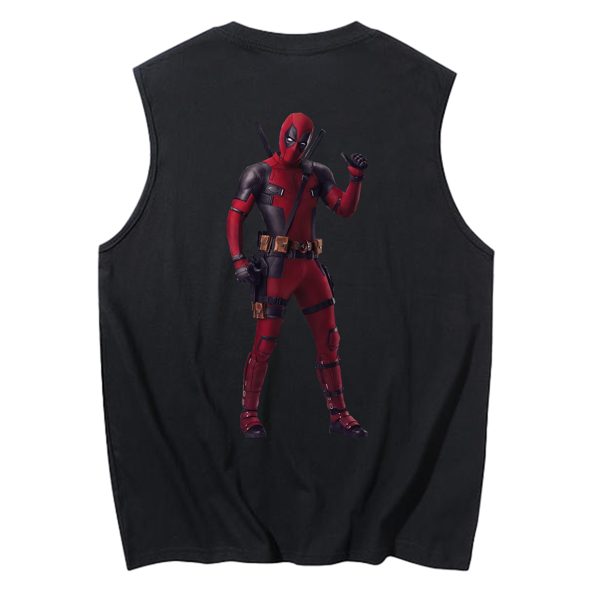 （画像用） Deadpool デッドプール コットン100％タンクトップ（背面プリント）