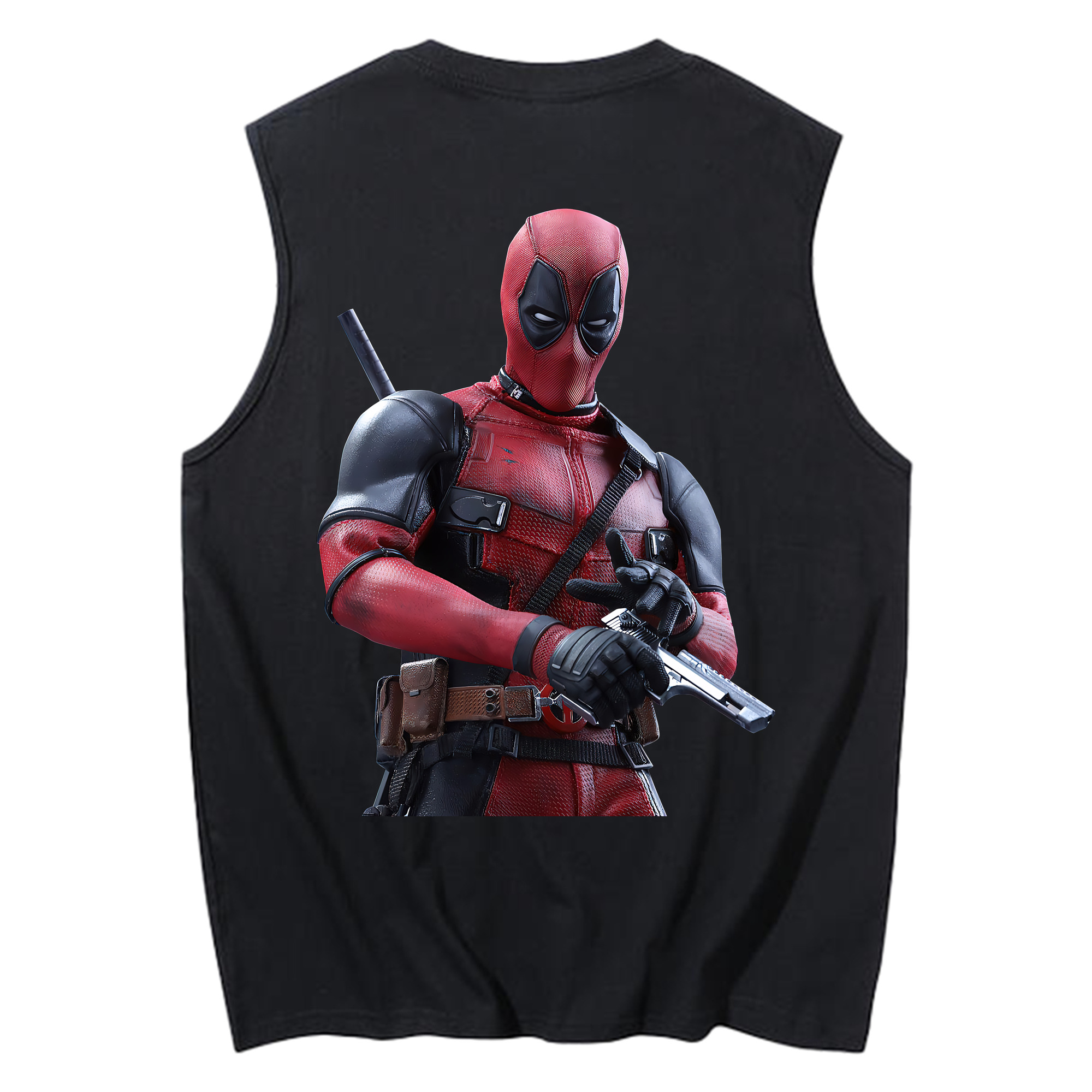 （画像用） Deadpool デッドプール コットン100％タンクトップ（背面プリント）