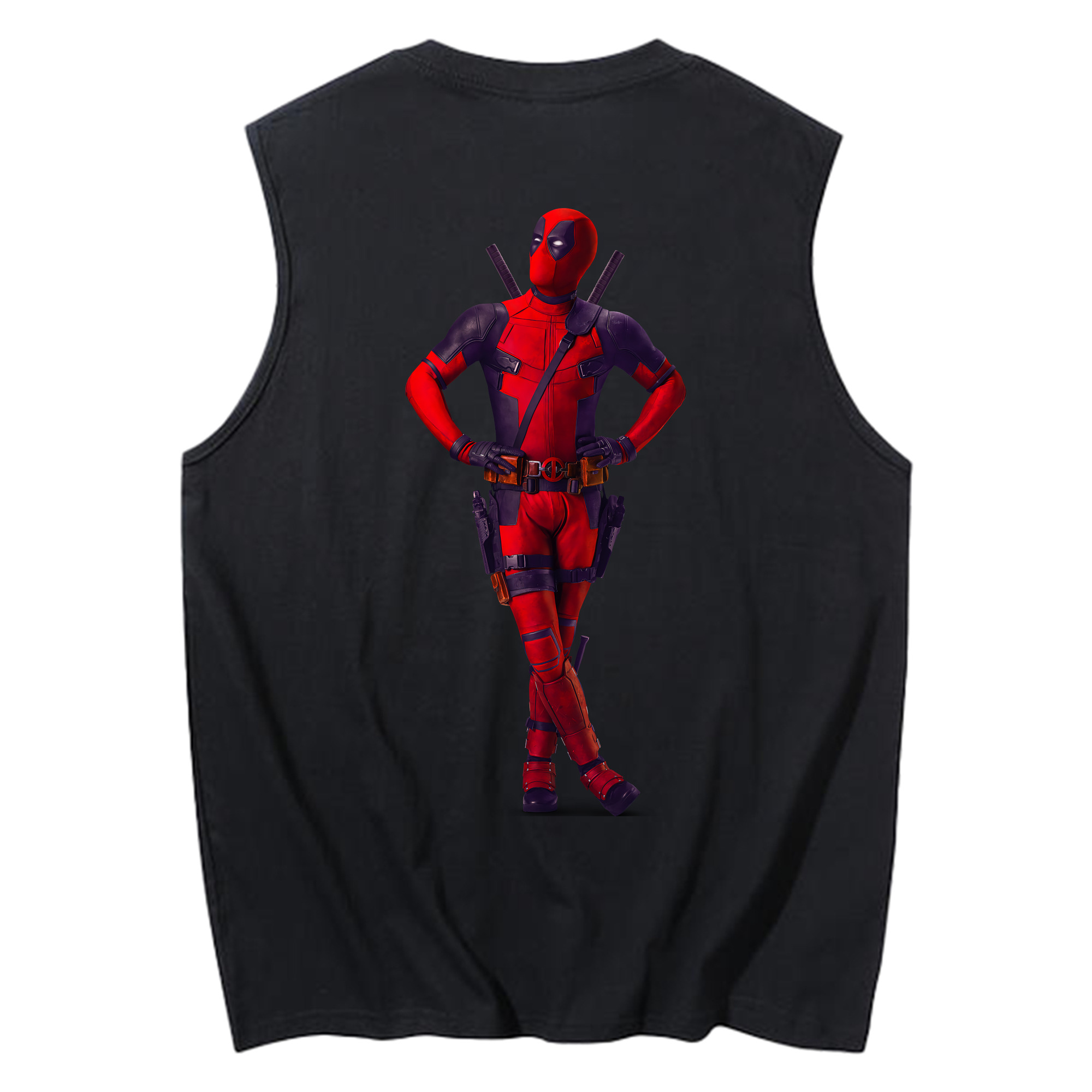（画像用） Deadpool デッドプール コットン100％タンクトップ（背面プリント）