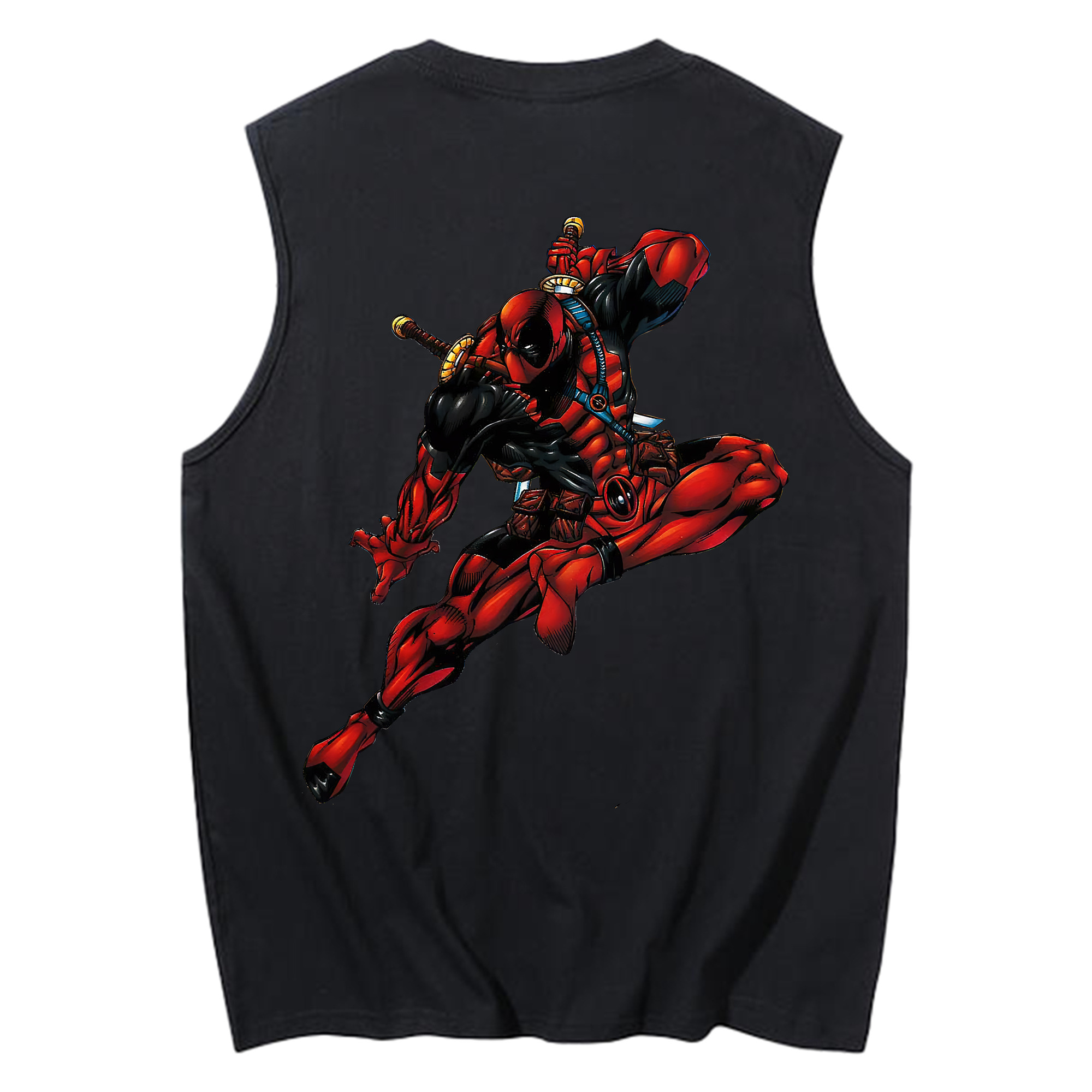 （画像用） Deadpool デッドプール コットン100％タンクトップ（背面プリント）