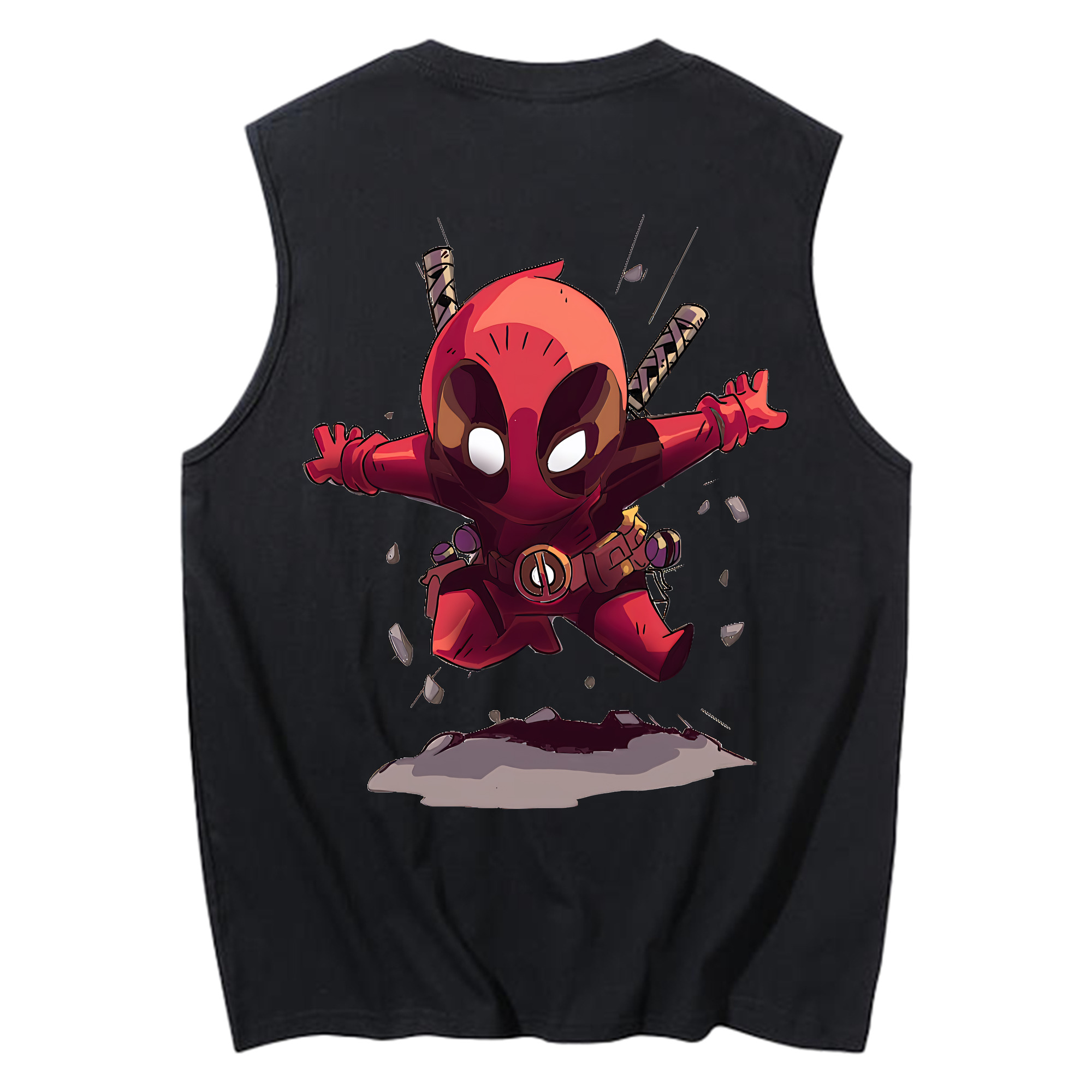 （画像用） Deadpool デッドプール コットン100％タンクトップ（背面プリント）