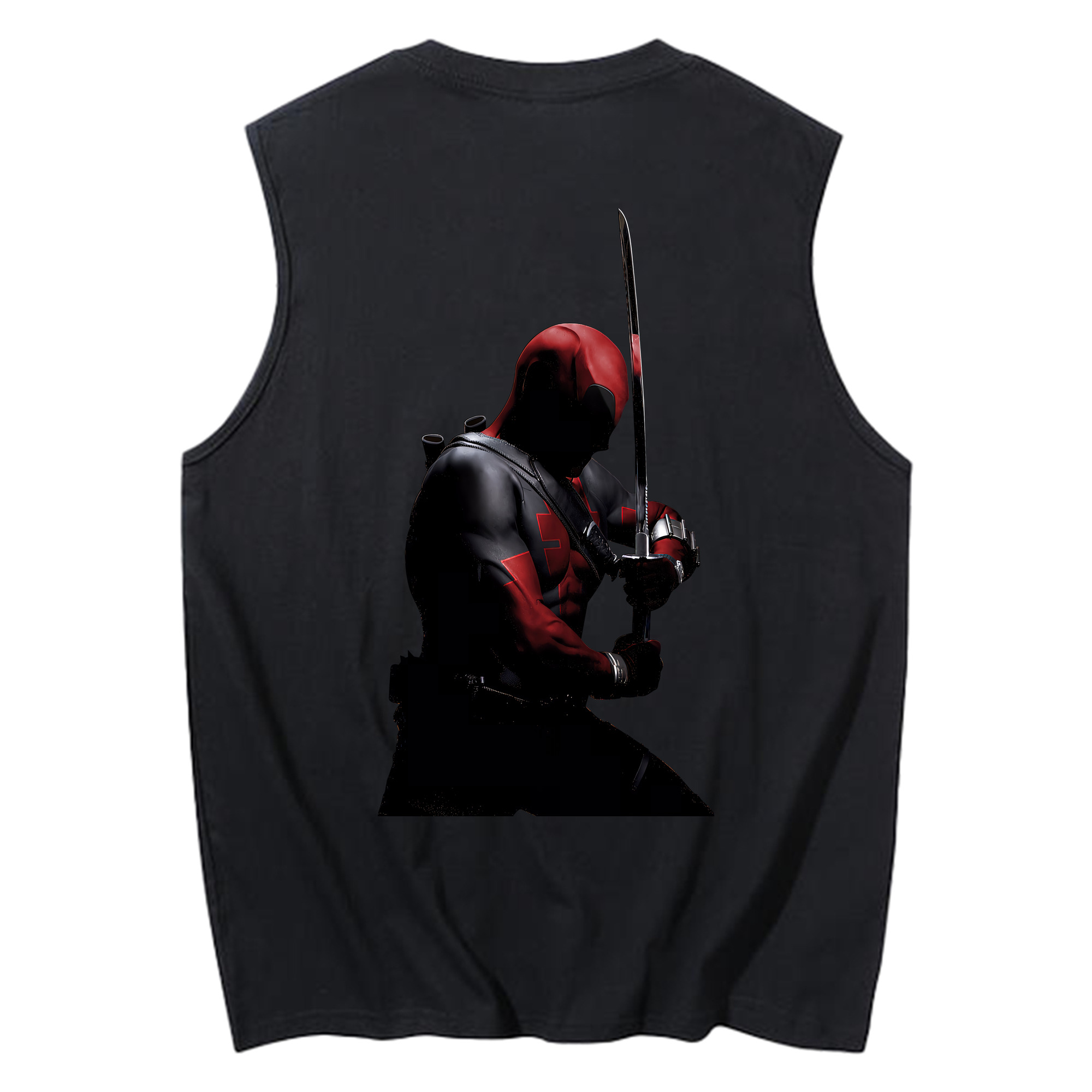 （画像用） Deadpool デッドプール コットン100％タンクトップ（背面プリント）