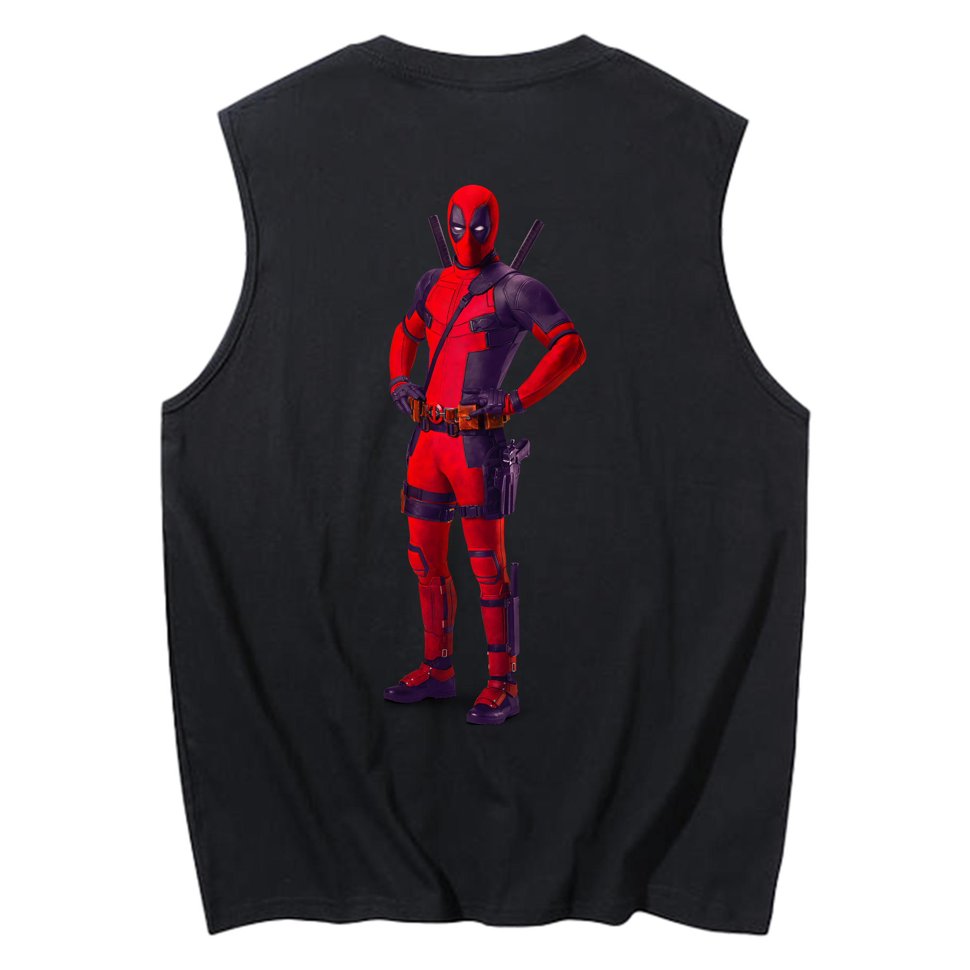 （画像用） Deadpool デッドプール コットン100％タンクトップ（背面プリント）