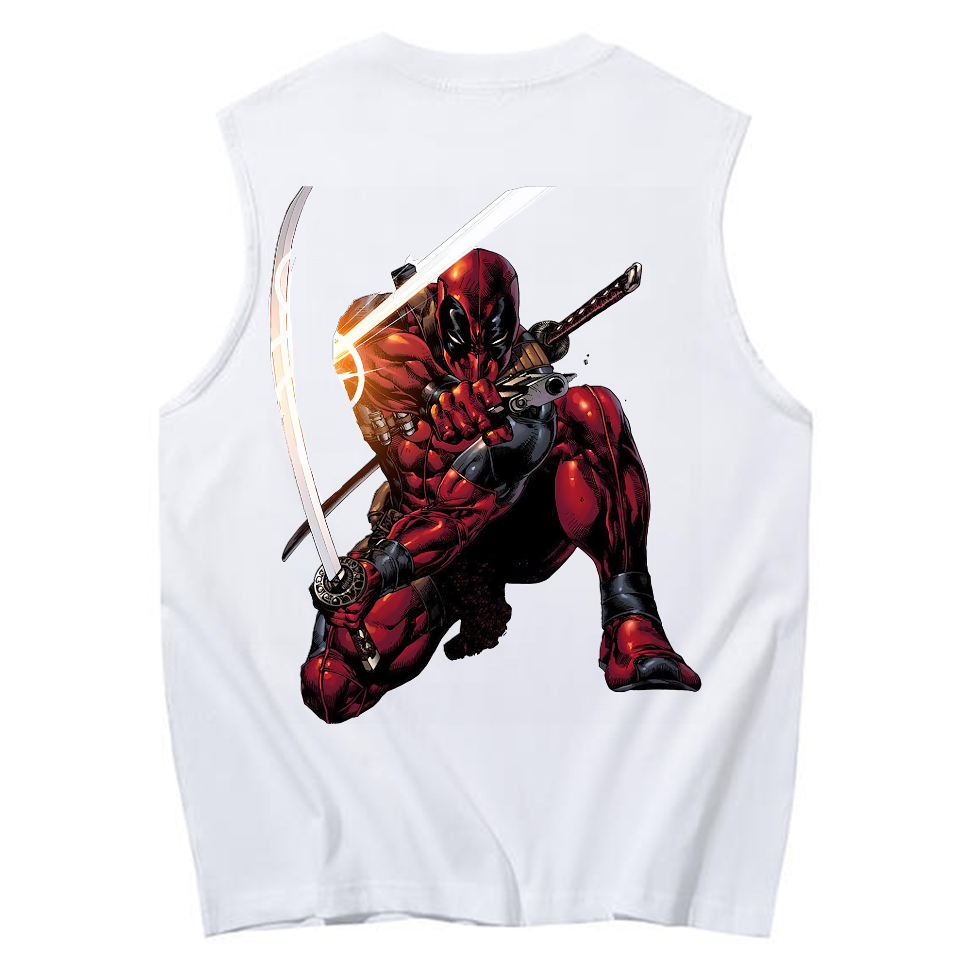 （画像用） Deadpool デッドプール コットン100％タンクトップ（背面プリント）