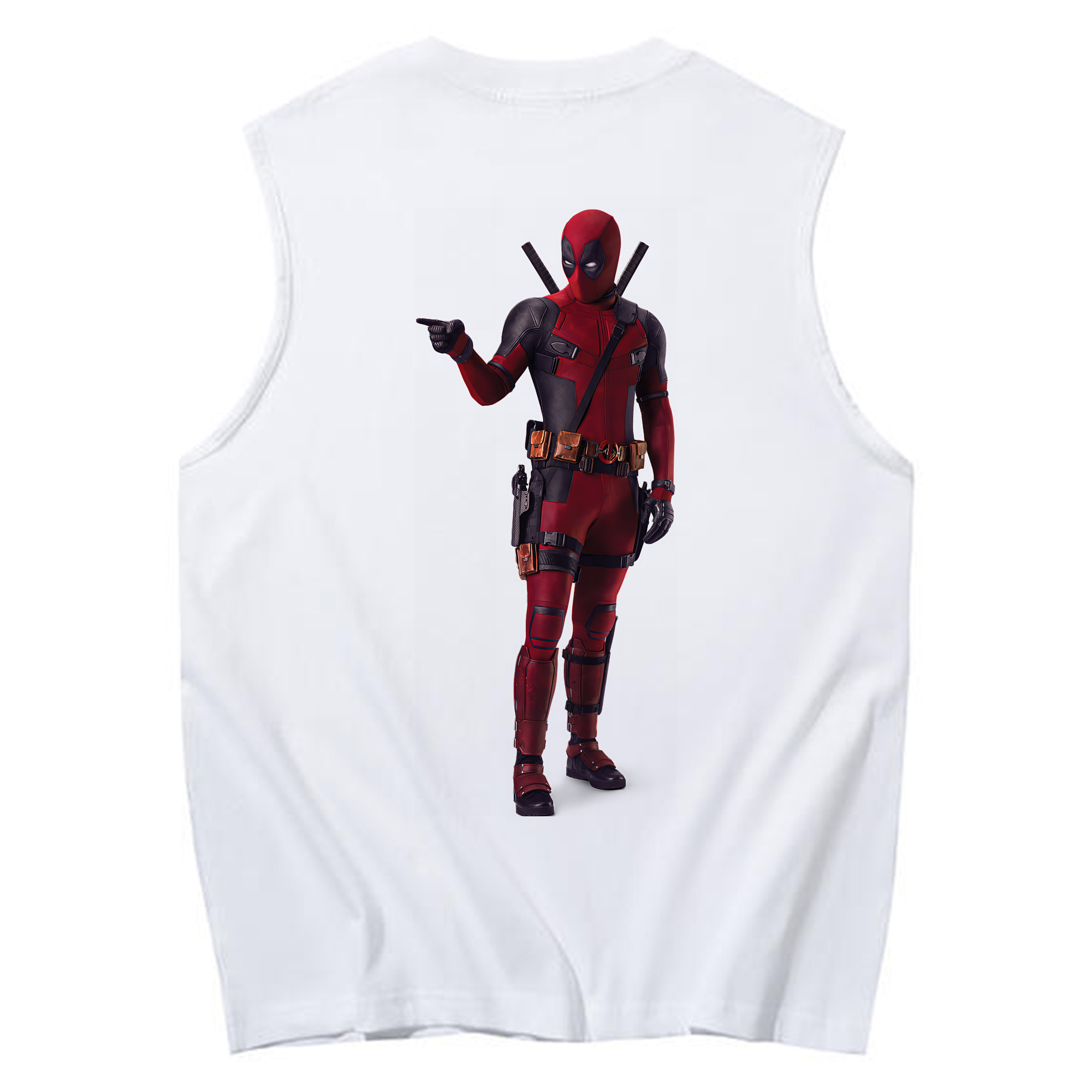（画像用） Deadpool デッドプール コットン100％タンクトップ（背面プリント）