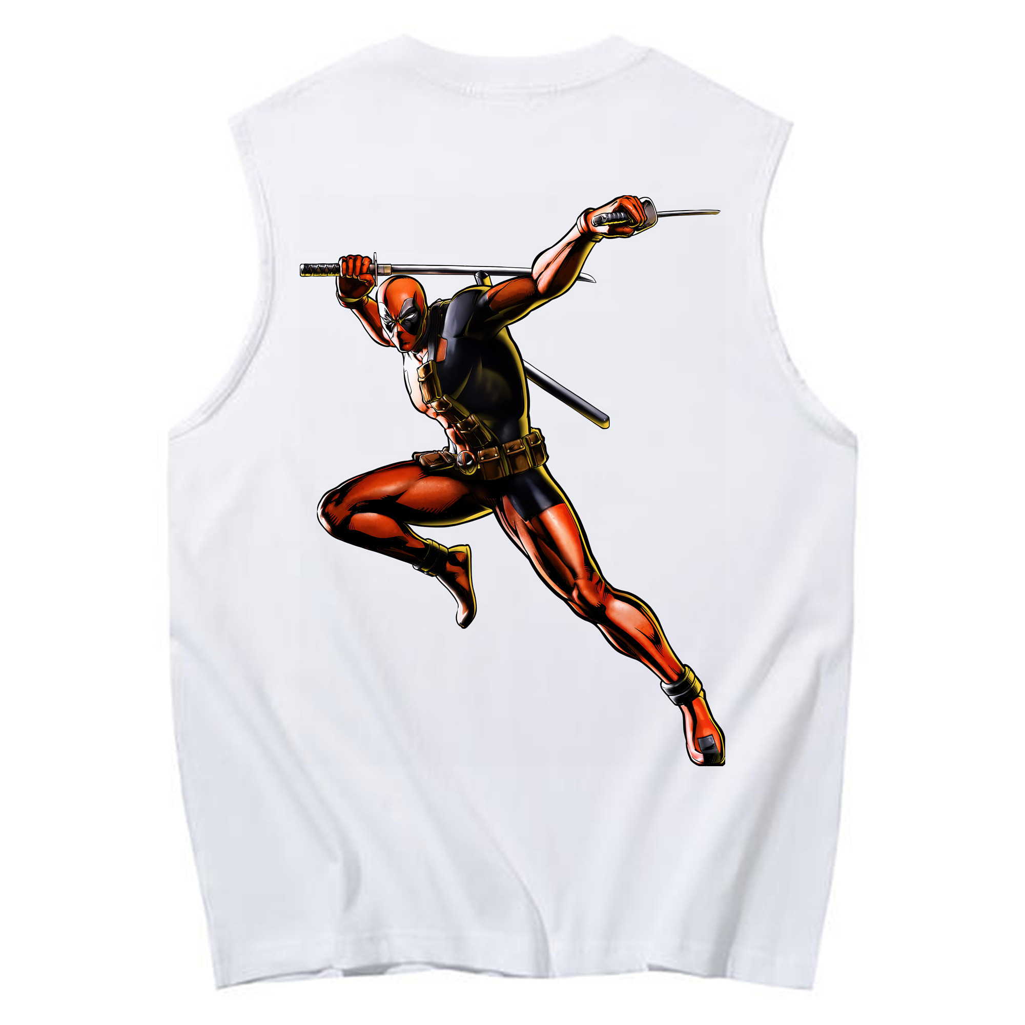 （画像用） Deadpool デッドプール コットン100％タンクトップ（背面プリント）